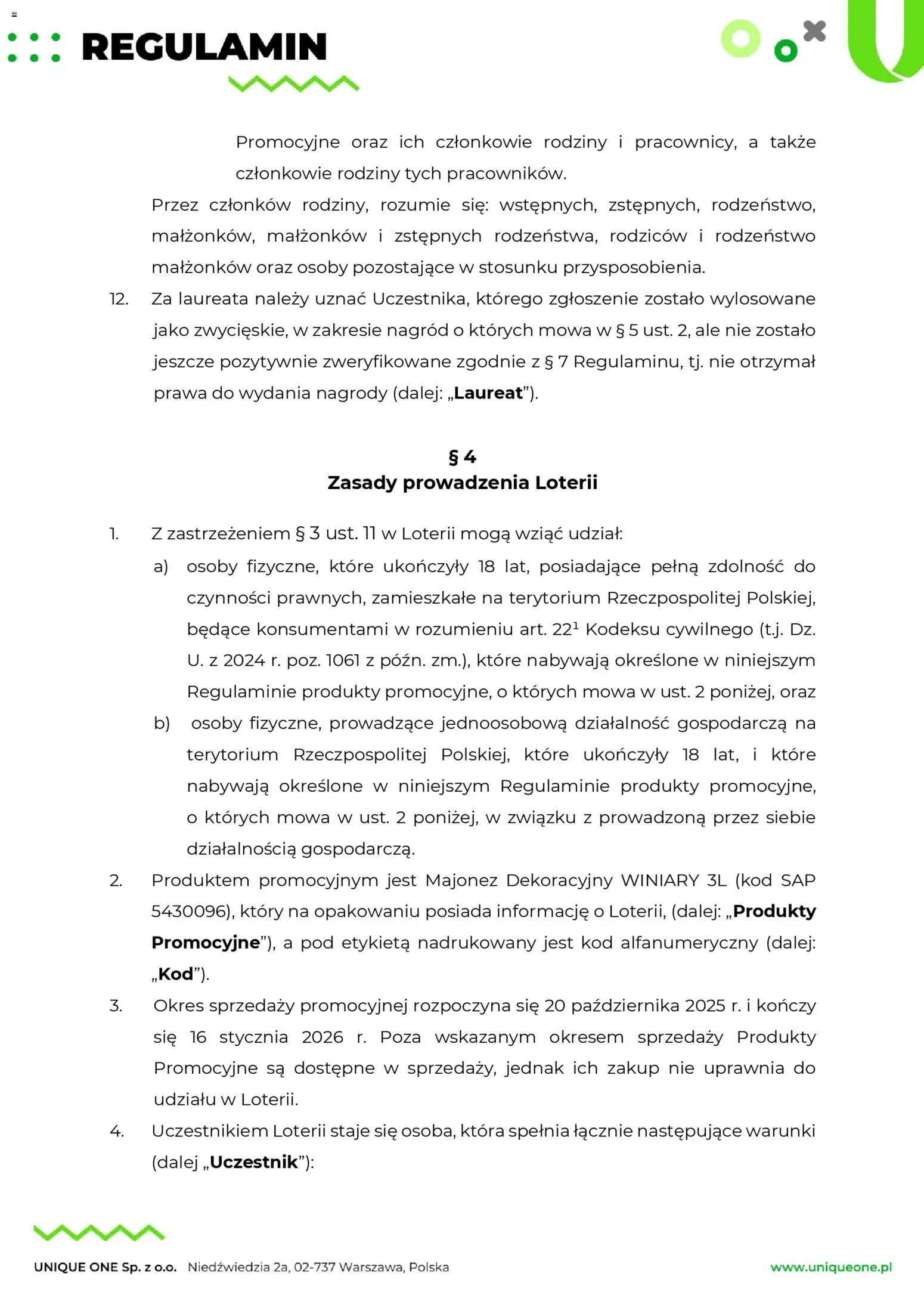 Makro Gazetka - Regulamin loterii Poczuj doskonały smak wygranej od 17.10.2025 | Strona: 3 | Produkty: Majonez