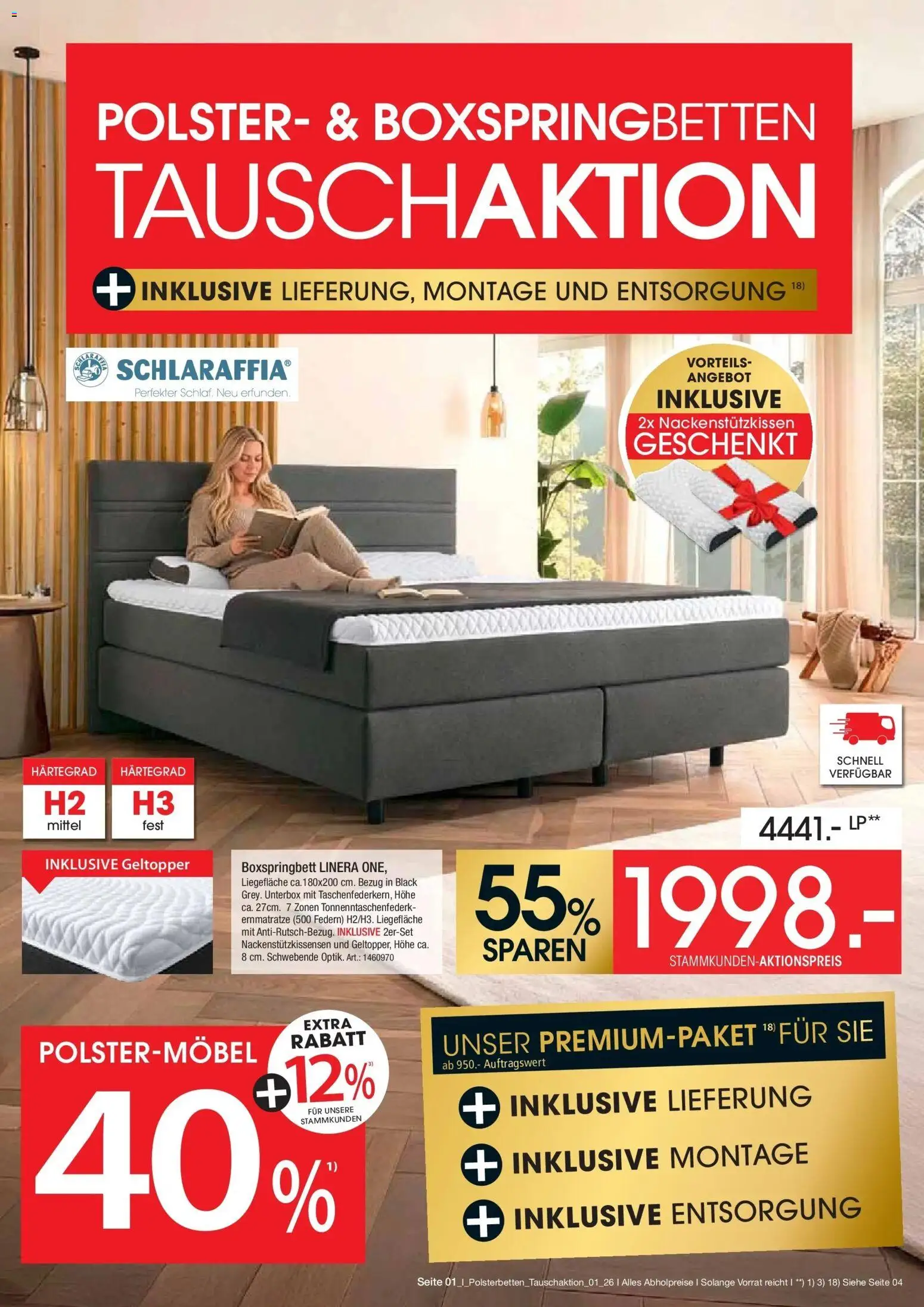 Zurbrüggen Polster & Boxspringbetten Tauschaktion – gültig ab 08.05.2026 | Seite: 1 | Produkte: Boxspringbett