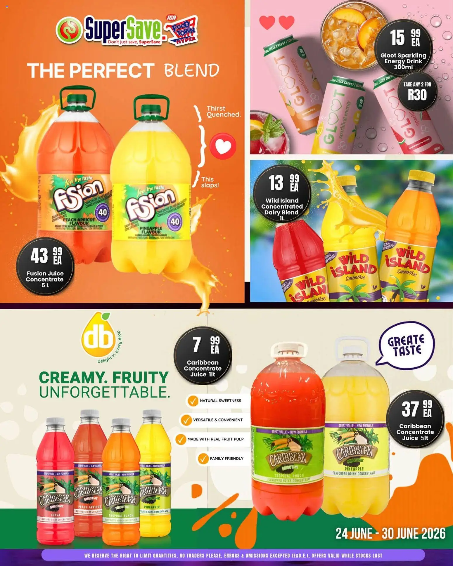 New Super Save catalogue – valid from 01/07/2026 | Page: 18 | Products: Pineapple, Fruit, Dairy blend, Peach
