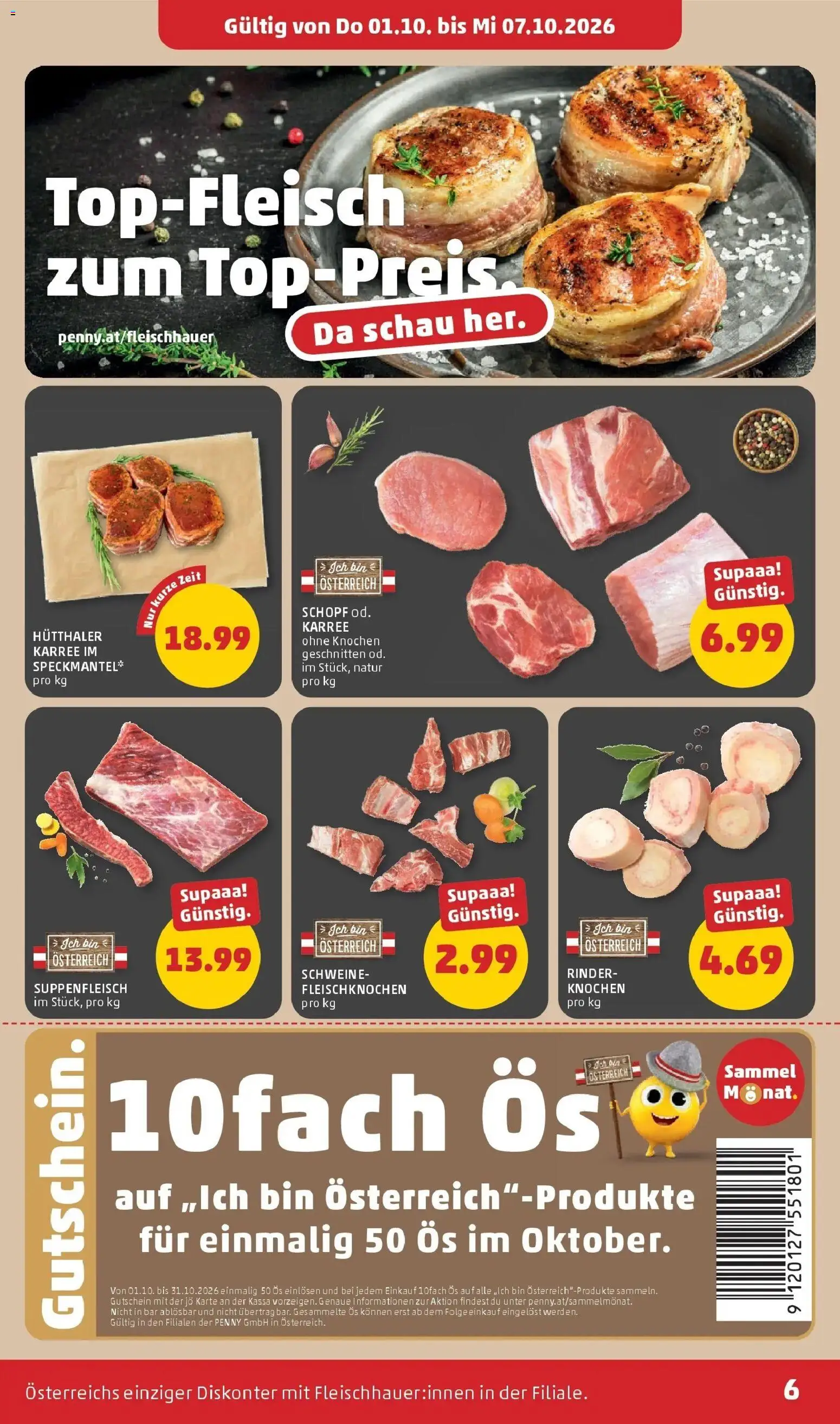 Penny Markt Die ganze Woche sparen ab (01.10.2026) - Angebote, Prospekt | Seite: 6