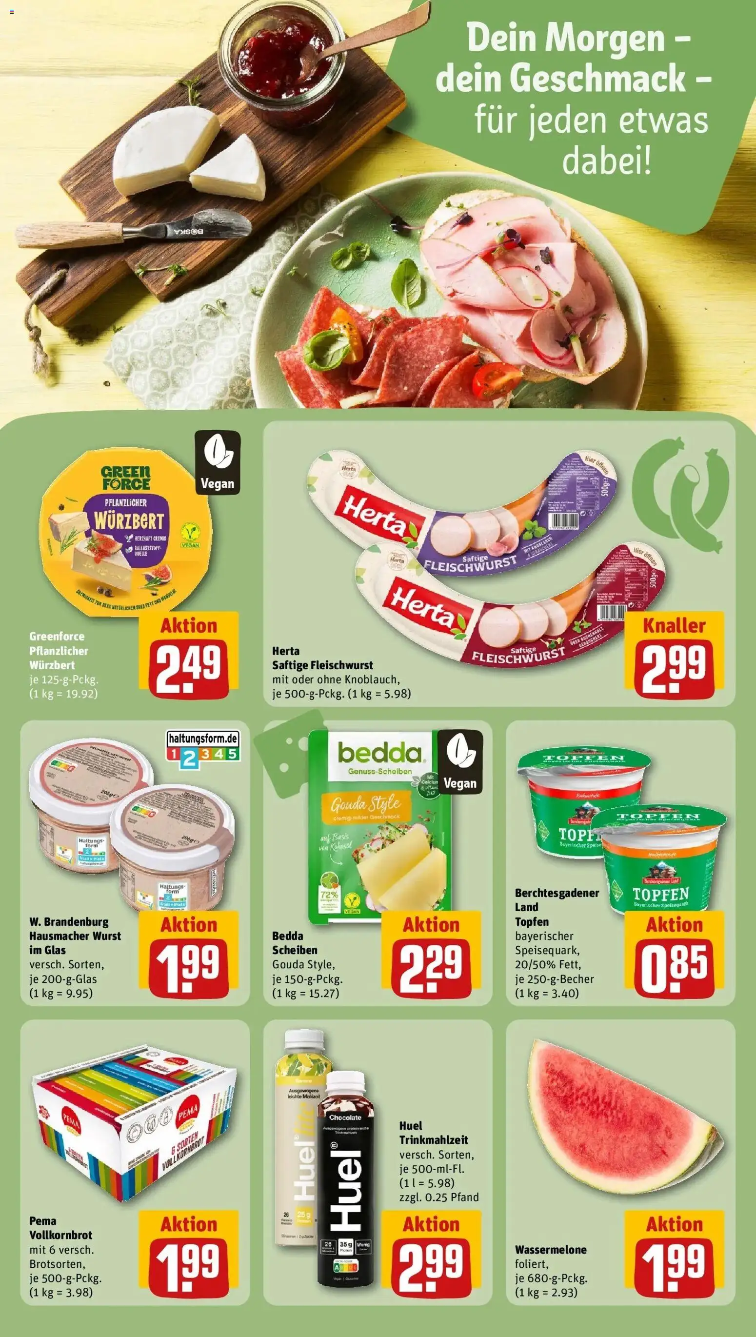 Rewe Prospekt Erftstadt / Lechenich – gültig ab 27.07.2026 | Seite: 14 | Produkte: Herta fleischwurst, Vollkornbrot, Wurst, Wassermelone