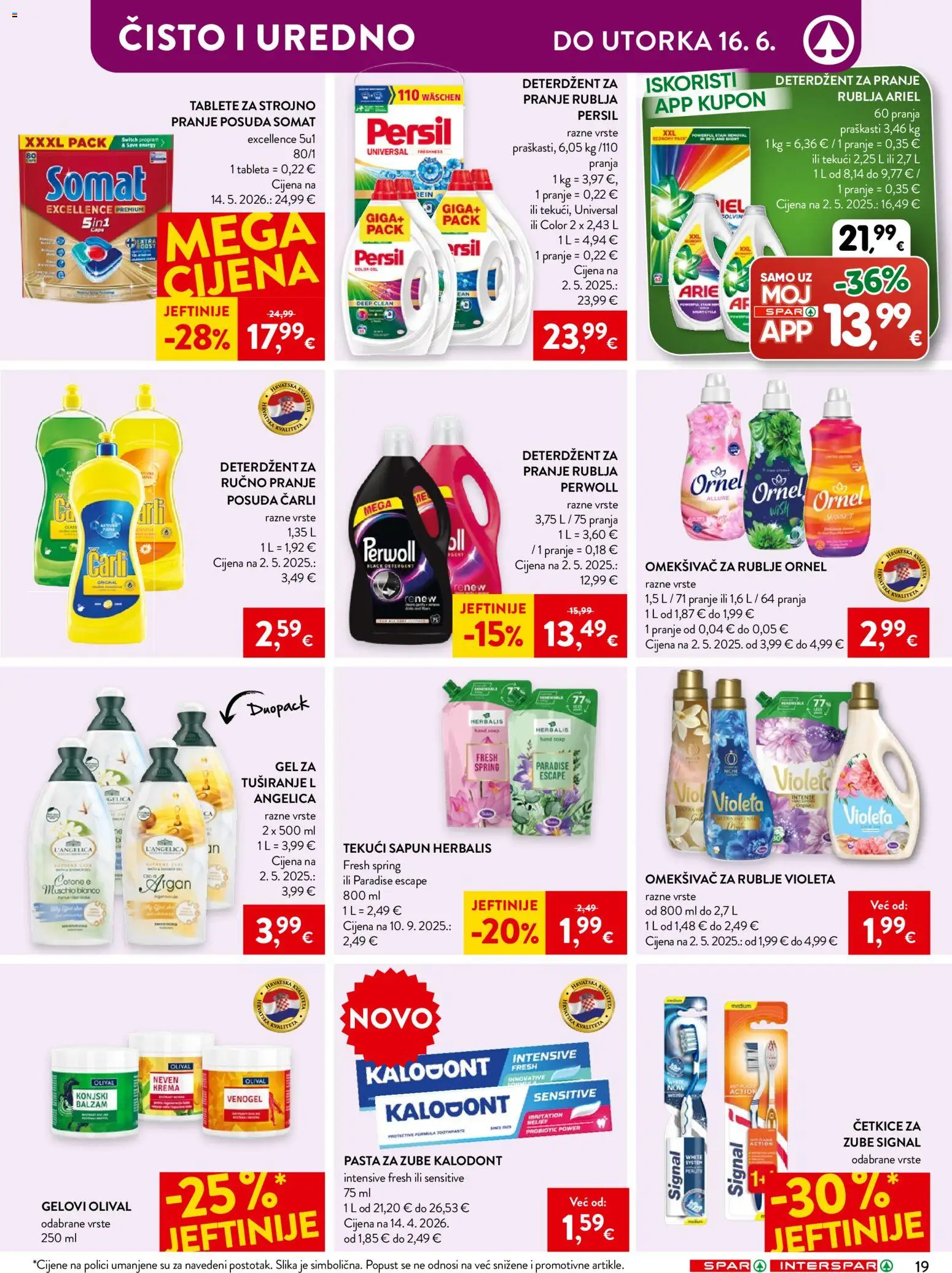 Spar katalog | vrijedi od 10.06.2026 | Stranica: 33 | Proizvodi: Sapun, Pasta za zube, Krema, L'Angelica