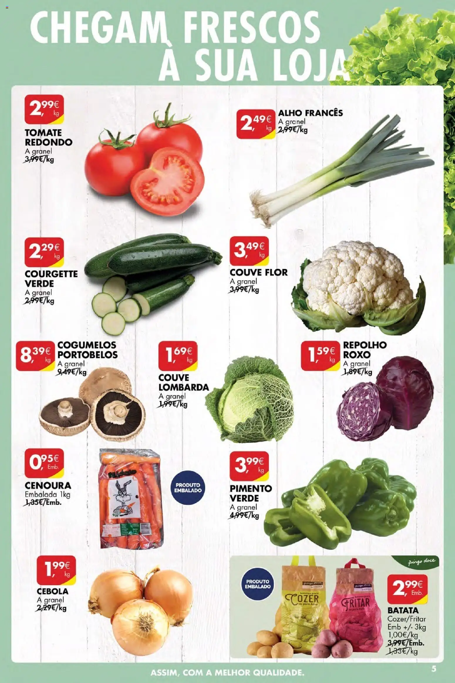 Pingo Doce Poupe Esta Semana Açores │ válido de 30.04.2026 | Página: 5 | Produtos: Batata, Alho francês, Cenoura, Cogumelos