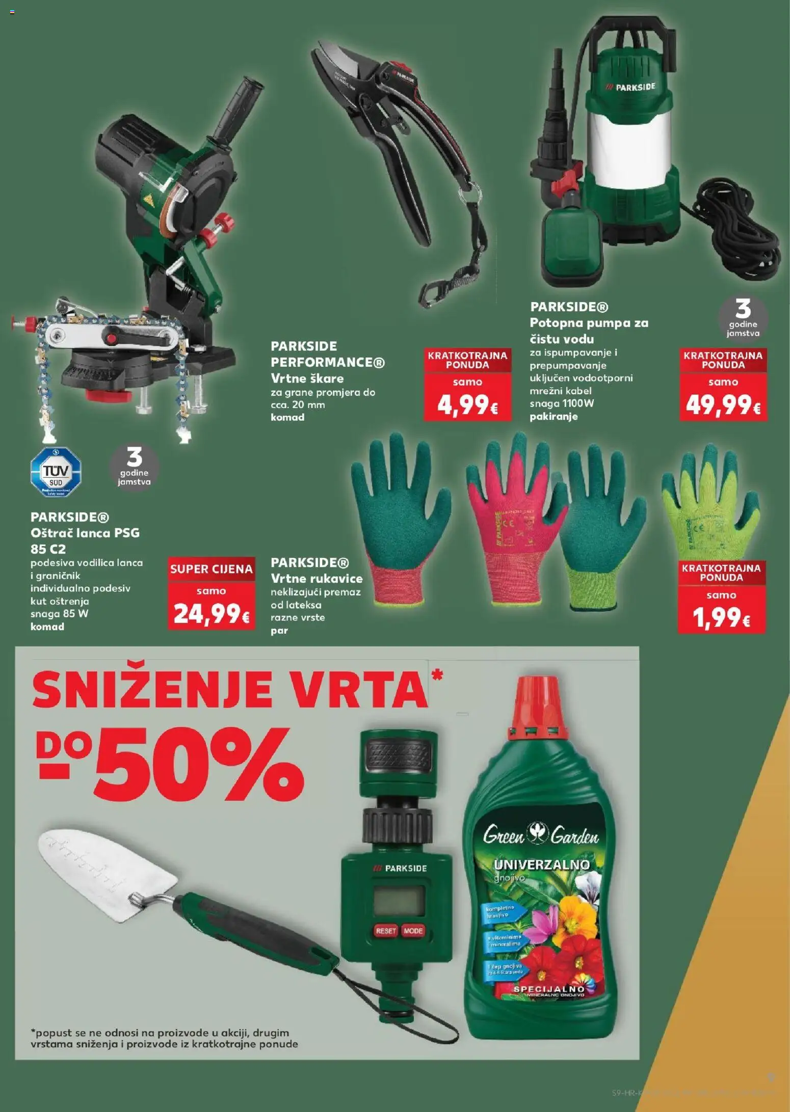 Kaufland katalog | vrijedi od 19.08.2026 | Stranica: 9 | Proizvodi: Vrtne skare, Rukavice, Kabel, Parkside