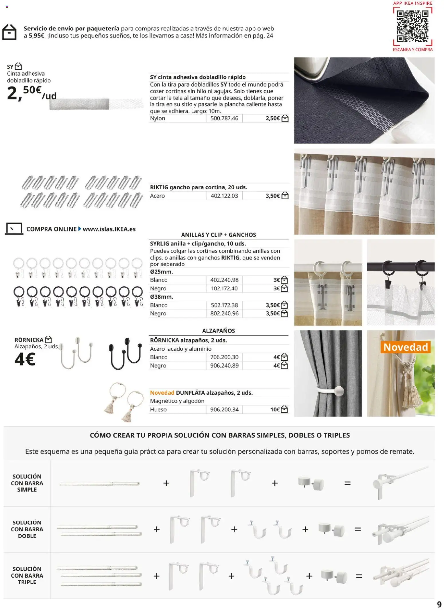 IKEA - Cortinas y estores │ válido desde el 01/09/2026 | Página: 9 | Productos: Té, Algodón, Plancha