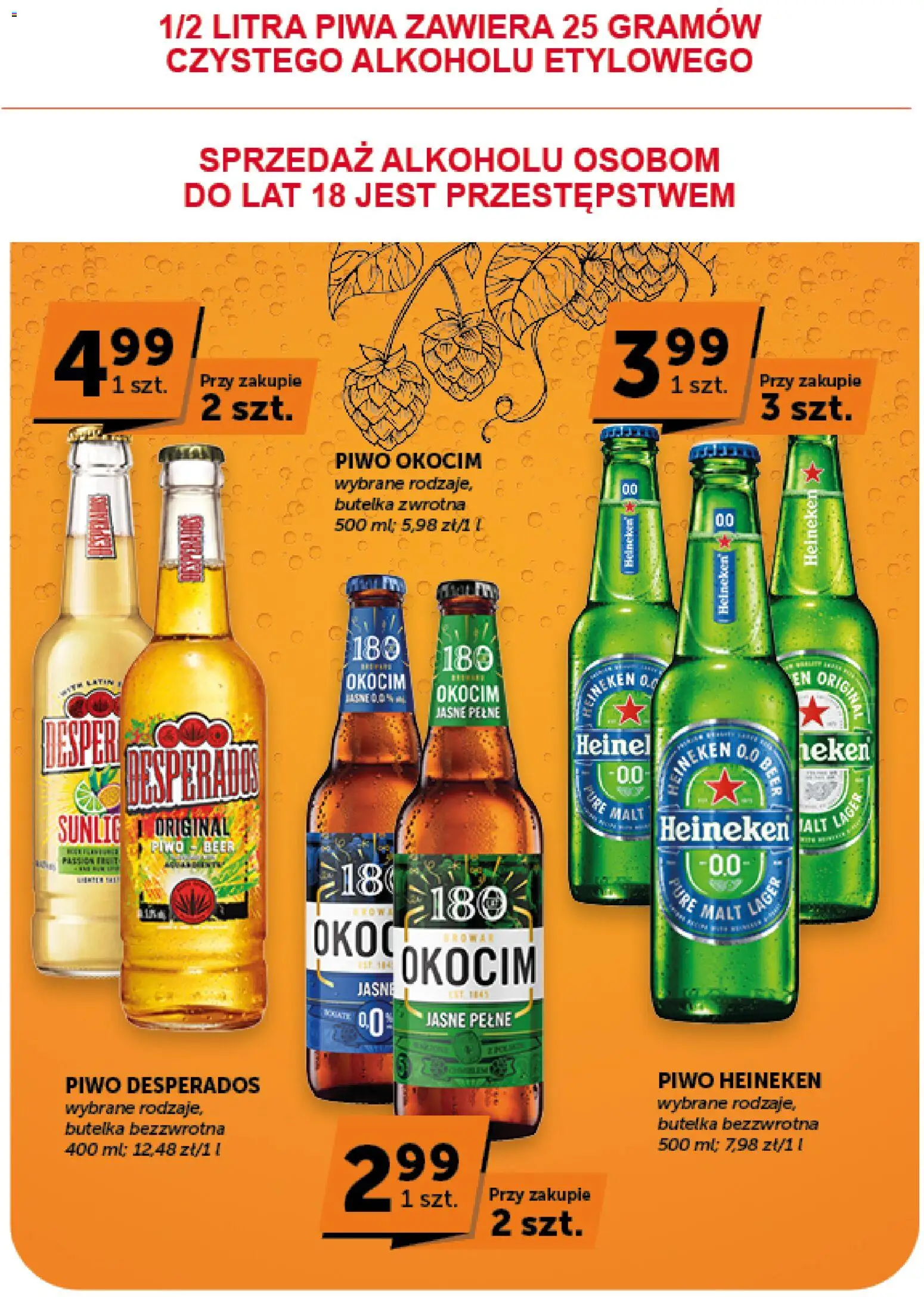 Groszek gazetka od 03.09.2026 | Strona: 21 | Produkty: Piwo Desperados, Piwo, Desperados, Heineken