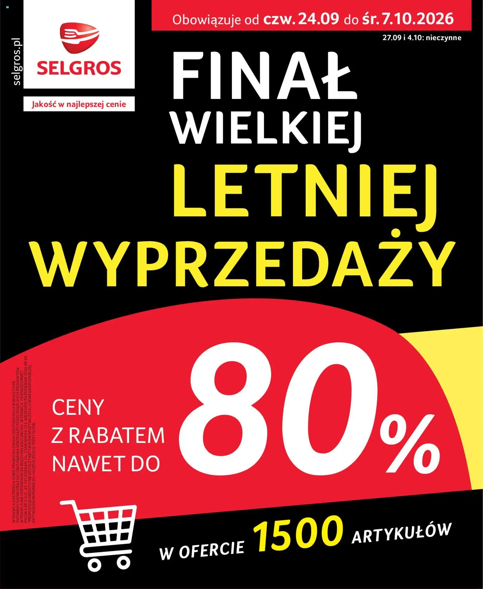 Selgros cash&carry gazetka - Totalna Wyprzedaż od 24.09.2026 | Strona: 1