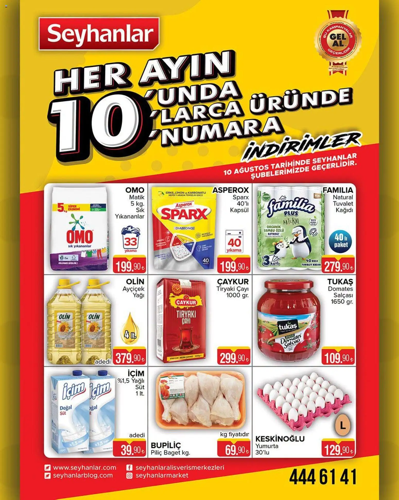 Seyhanlar Market Katalog - 10 Ağustos 2026 tarihinden itibaren geçerlidir | Sayfa: 1 | Ürünler: Domates, Limon, Piliç, Tuvalet kağıdı