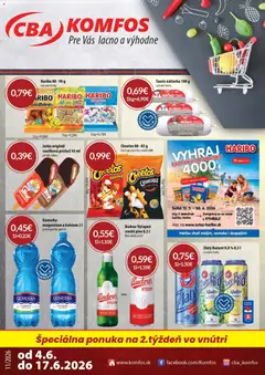 CBA Komfos leták platný od 04.06.2026