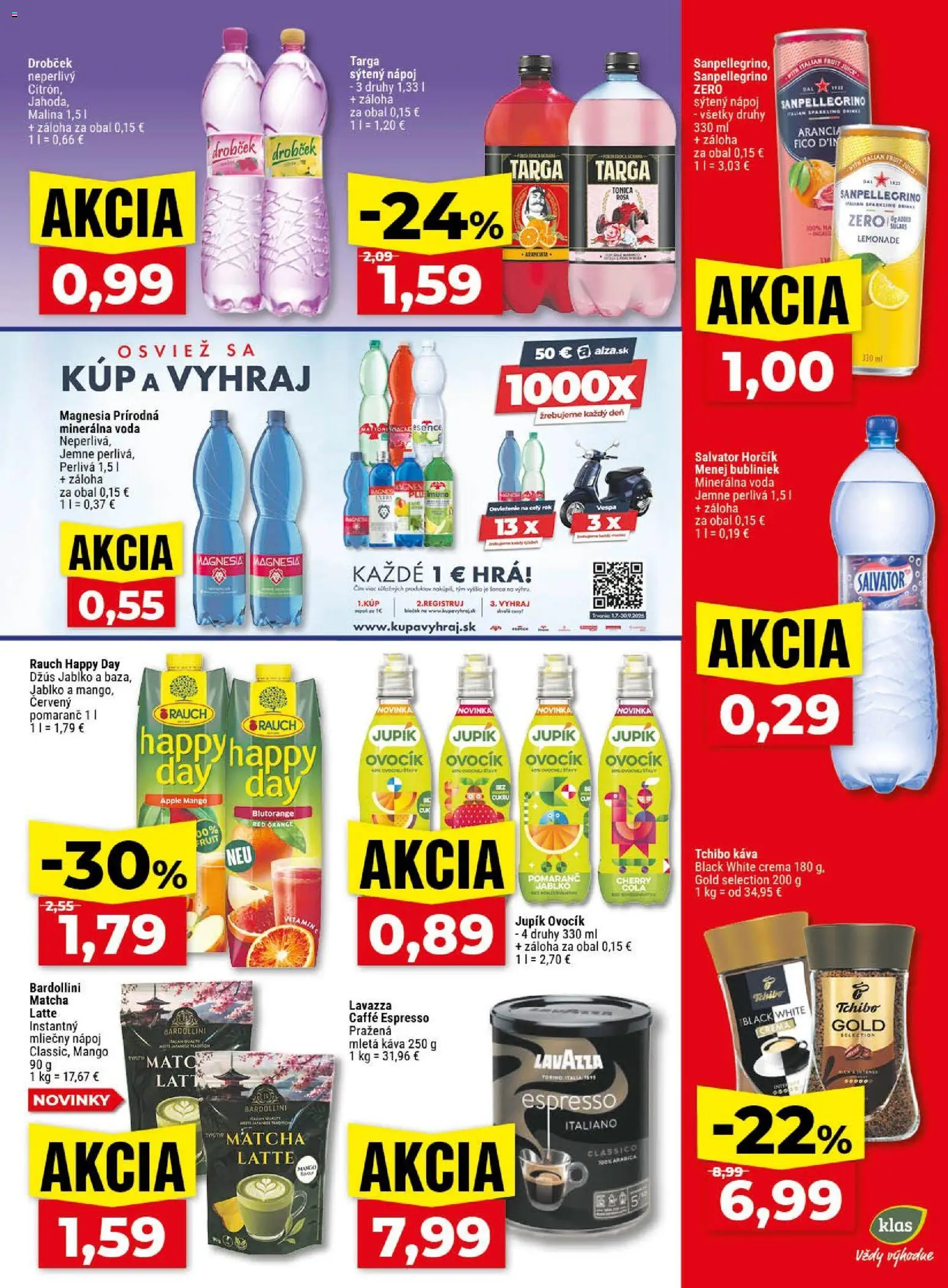 Nové Klas akcie – leták je platný od 03.08.2026 | Strana: 24 | Produkty: Káva, Mletá káva, Cola, Matcha
