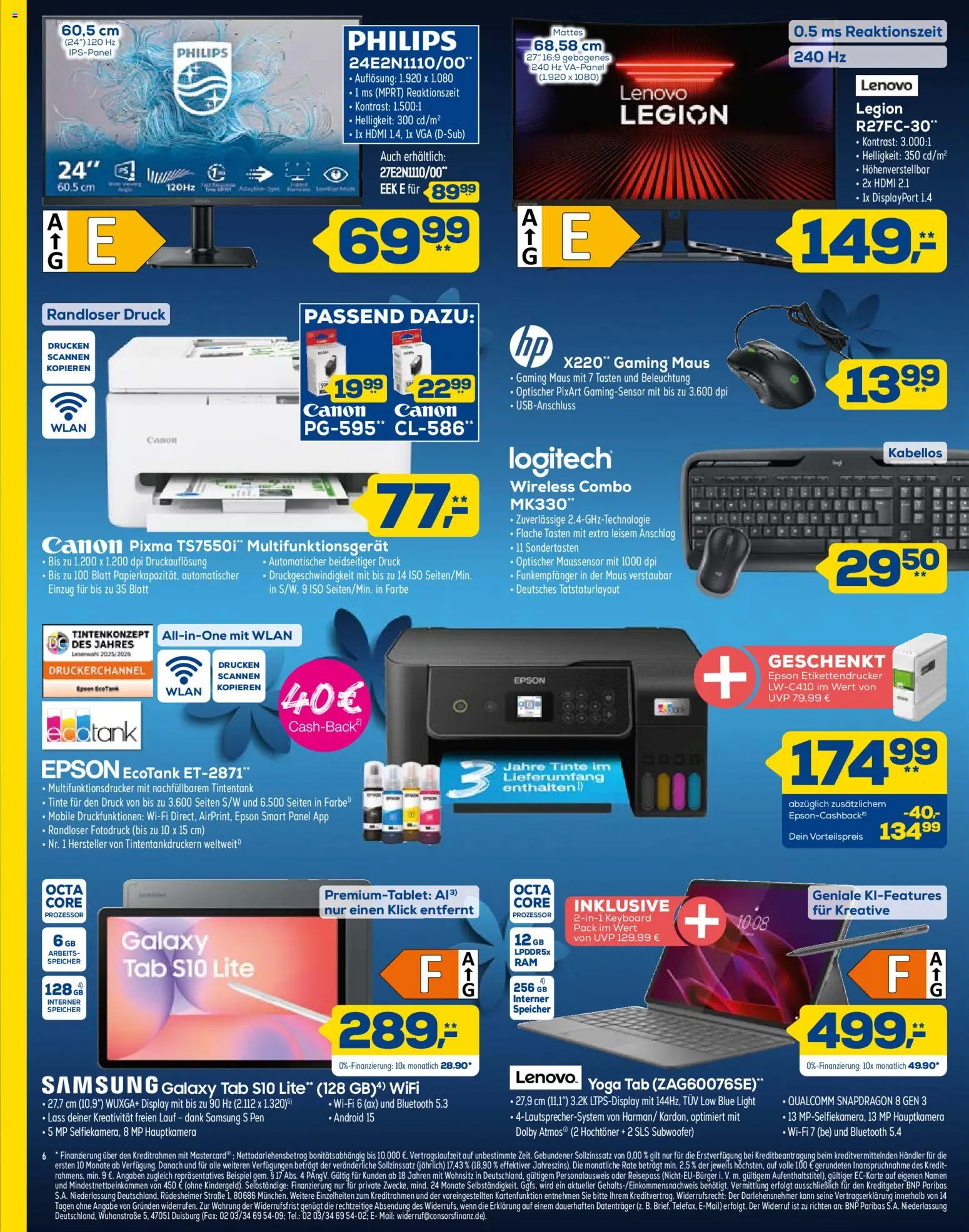 Euronics Prospekt 	 – gültig ab 02.05.2026 | Seite: 6 | Produkte: Lenovo, Epson, Samsung, Maus