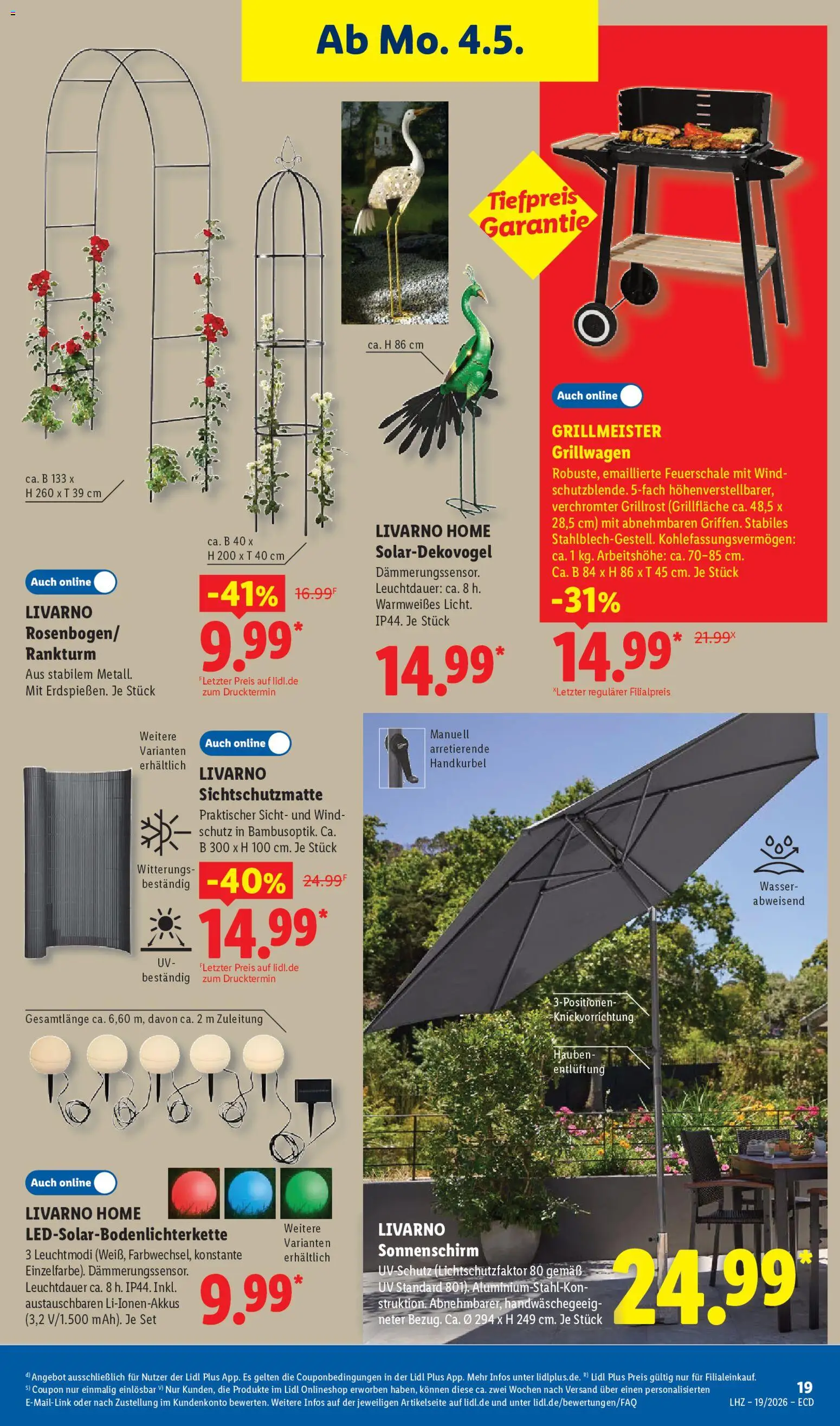 Lidl Prospekt – gültig ab 04.05.2026 | Seite: 37 | Produkte: Wasser, Sonnenschirm