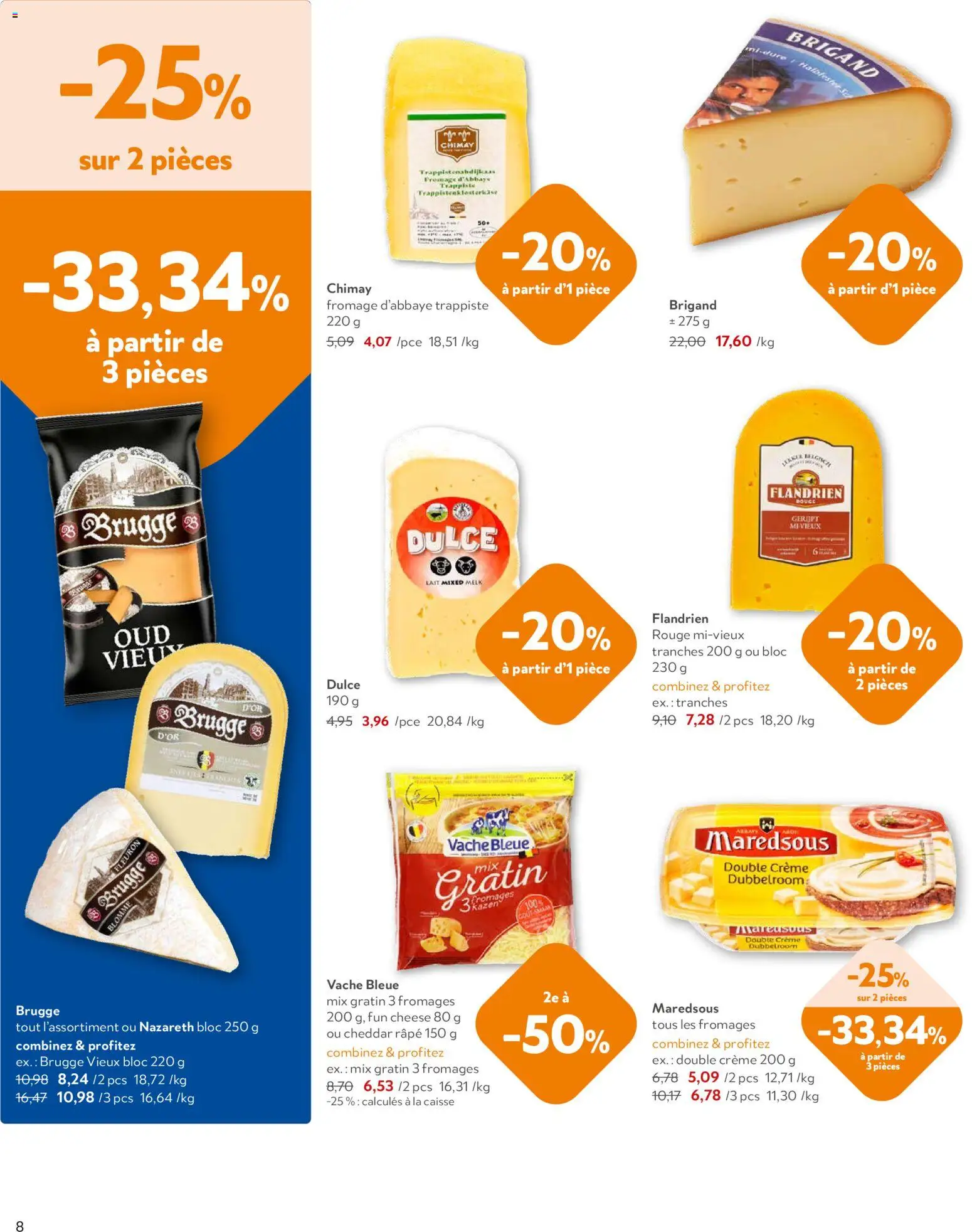{H1} | Pagina: 8 | Producten: Cheddar, La, Crème, Melk