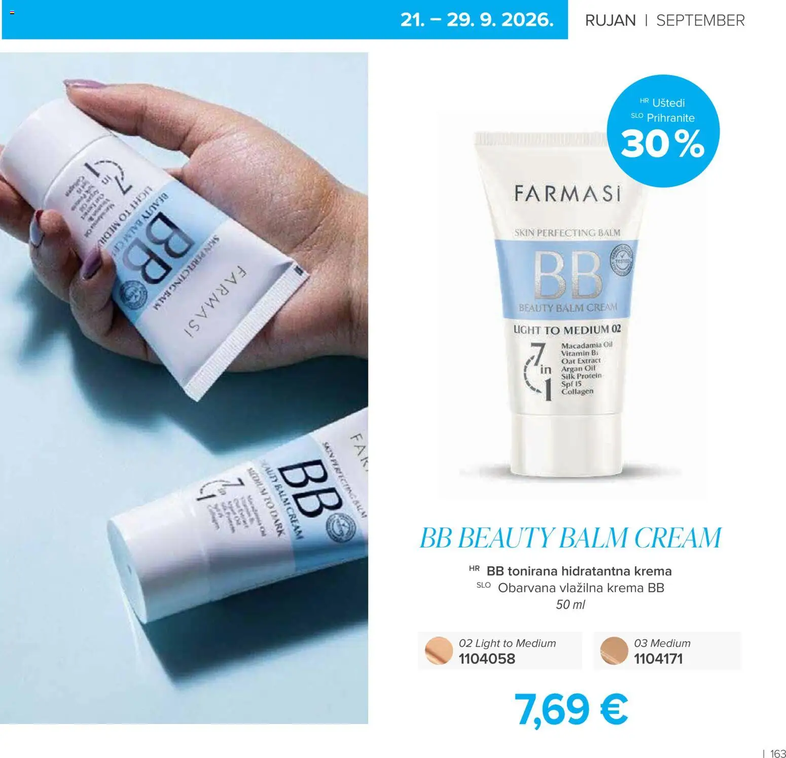 Farmasi katalog | vrijedi od 01.09.2026 | Stranica: 163 | Proizvodi: Protein, Krema