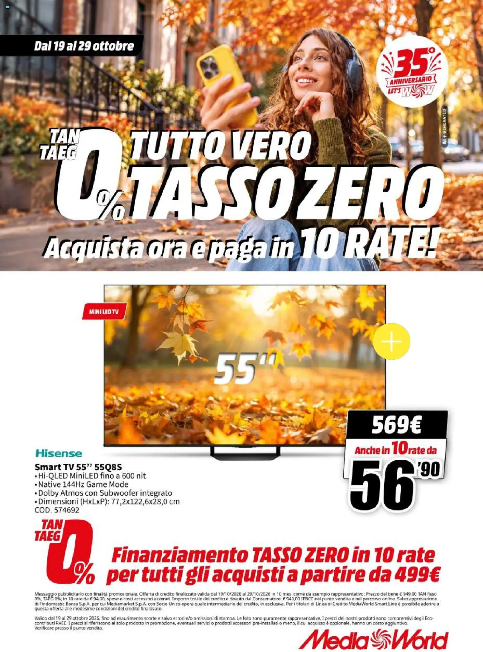 Volantino Media World del 19/10/2026 | Pagina: 43 | Prodotti: smart TV, TV