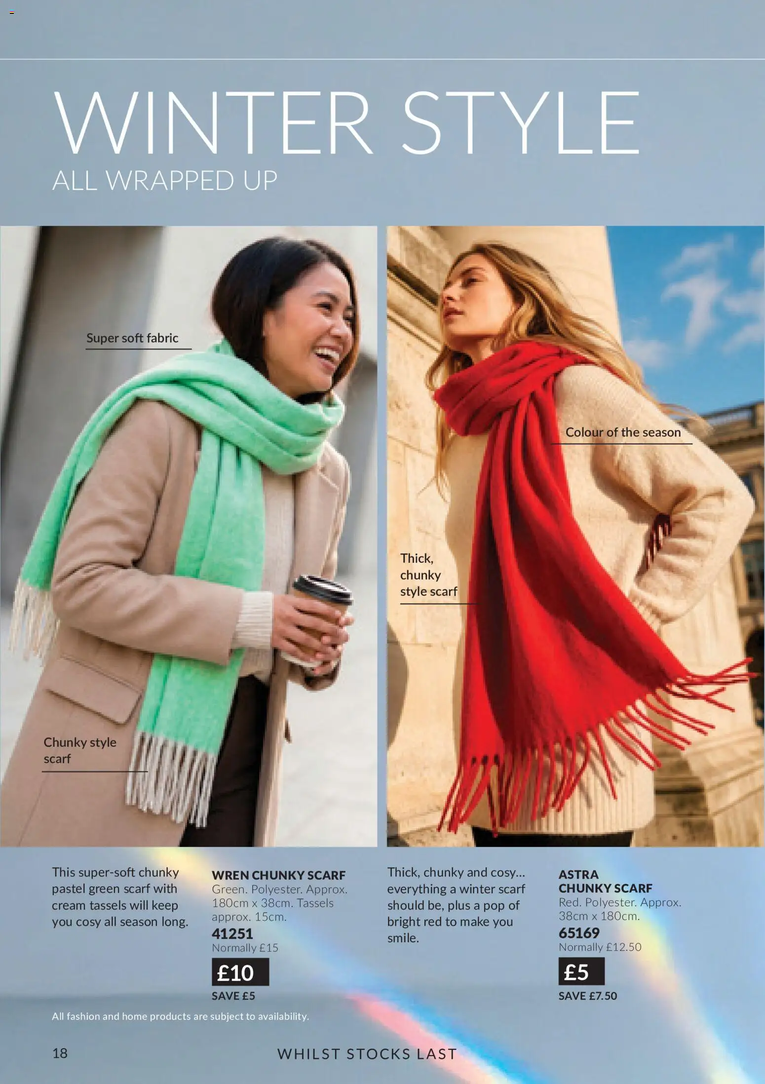 {H1} | Page: 18 | Products: Scarf, Cream
