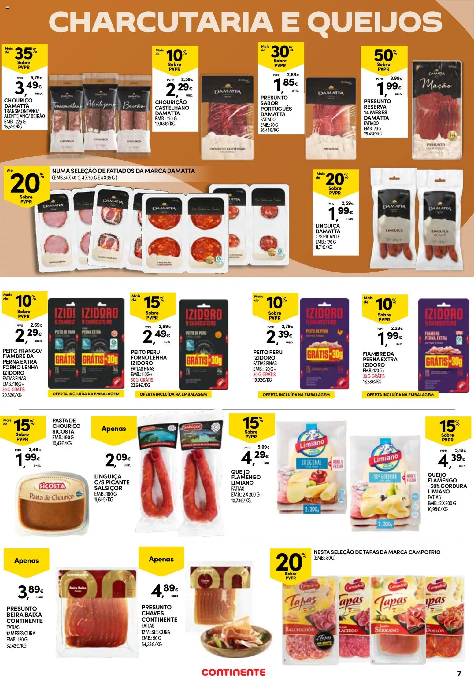 Continente Açores  │ válido de 16.04.2026 | Página: 7 | Produtos: Forno, Linguiça, Queijo, Presunto