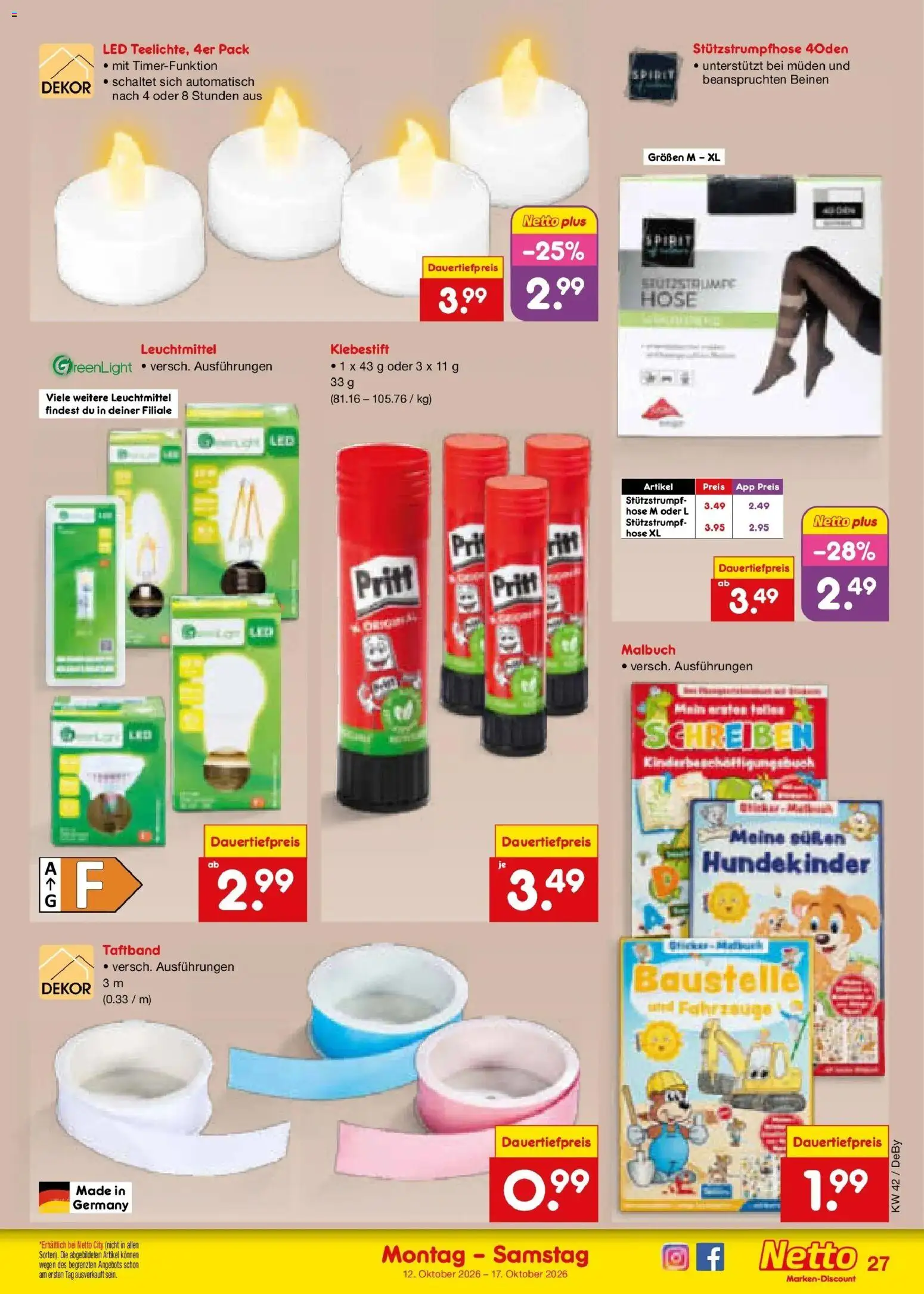Netto Marken-Discount Prospekt Stuttgart (ab 12.10.2026) » Angebote | Seite: 37 | Produkte: Hose, Pril