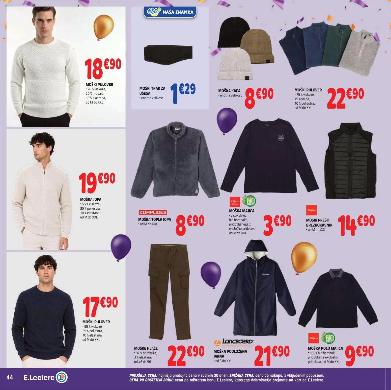 Novi E.leclerc katalog ponudbe – veljaven od 14.10.2026 | Stran: 4 | Izdelki: Majica, Brezrokavnik, Hlace, Kapa