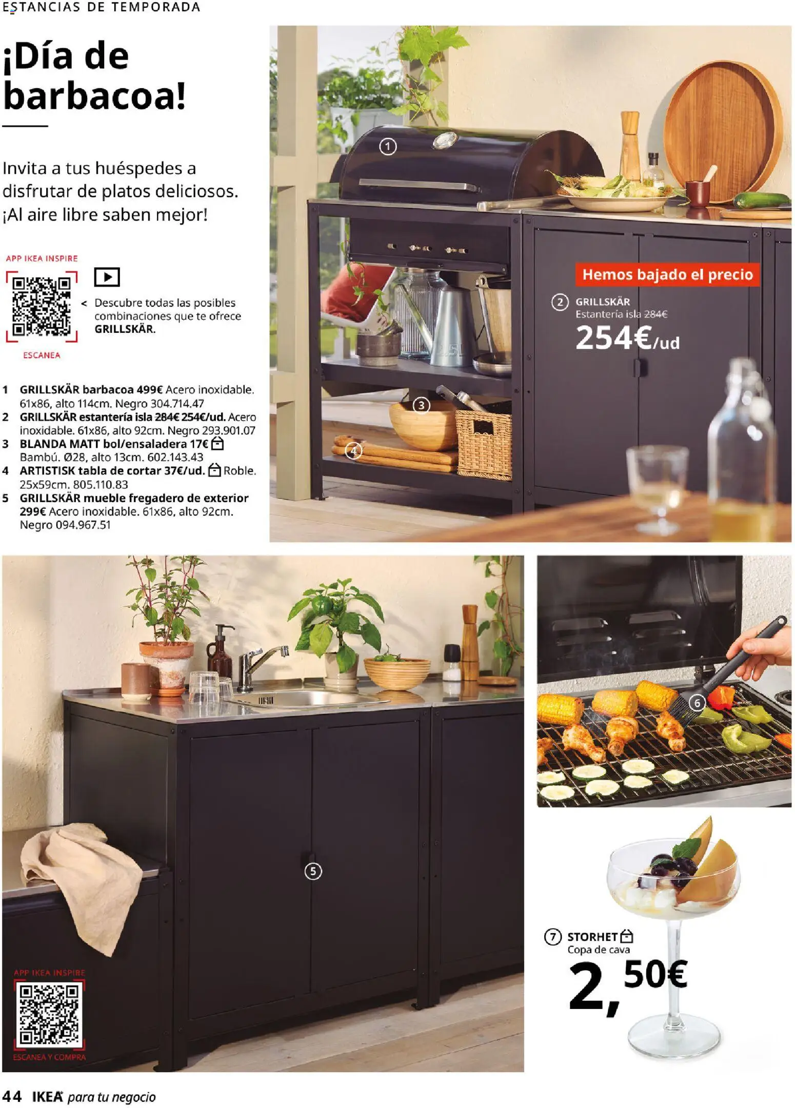 IKEA - IKEA para tu negocio │ válido desde el 01/09/2026 | Página: 44 | Productos: Fregadero, Tabla de cortar, Té, Barbacoa