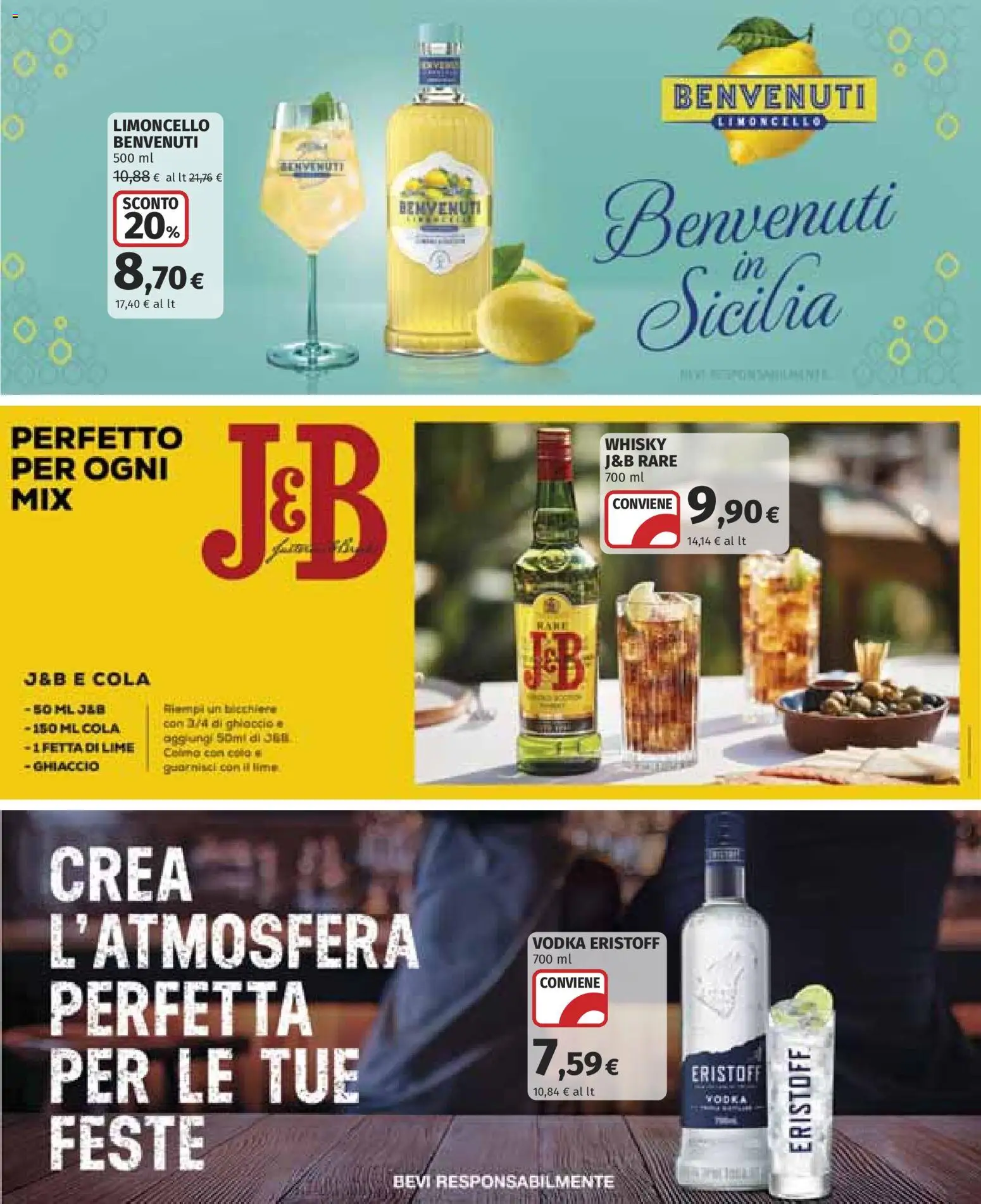 Volantino Ipercoop del 27/08/2026 | Pagina: 54 | Prodotti: Vodka, Lime, Bicchiere, Limoncello