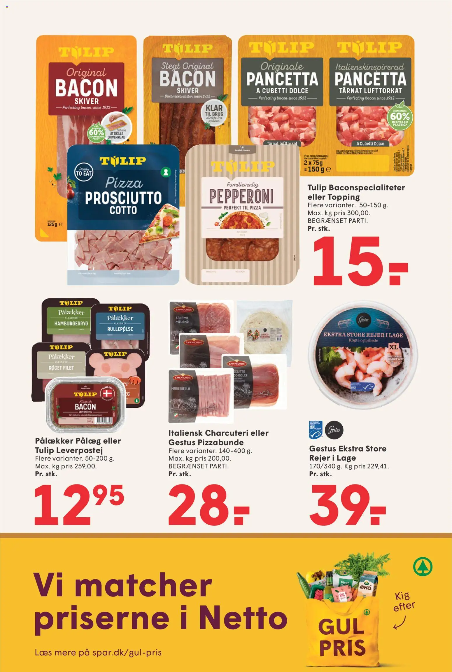 Spar tilbudsavis – gyldig fra 04/09/2026 | Side: 12 | Produkter: Rullepølse, Bacon, Hamburgerryg, Rejer