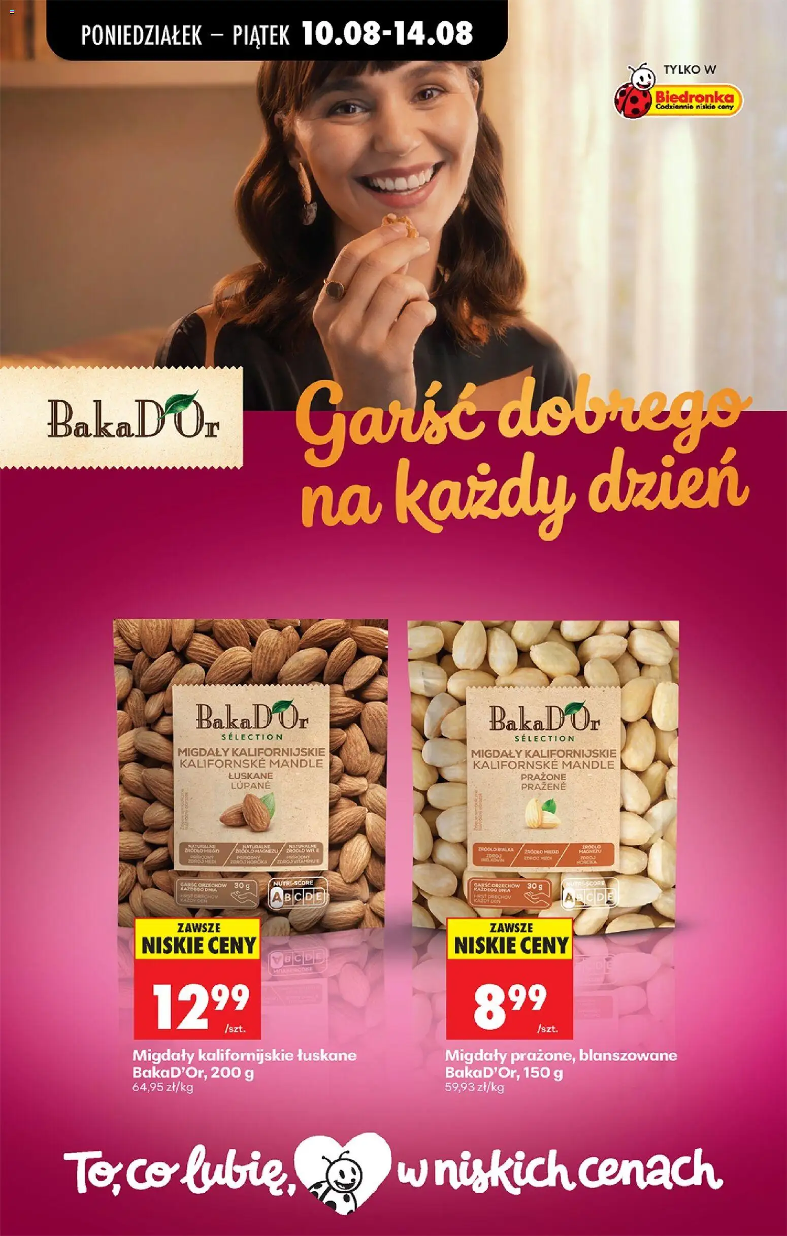 Biedronka gazetka od 10.08.2026 | Strona: 46 | Produkty: Migdały