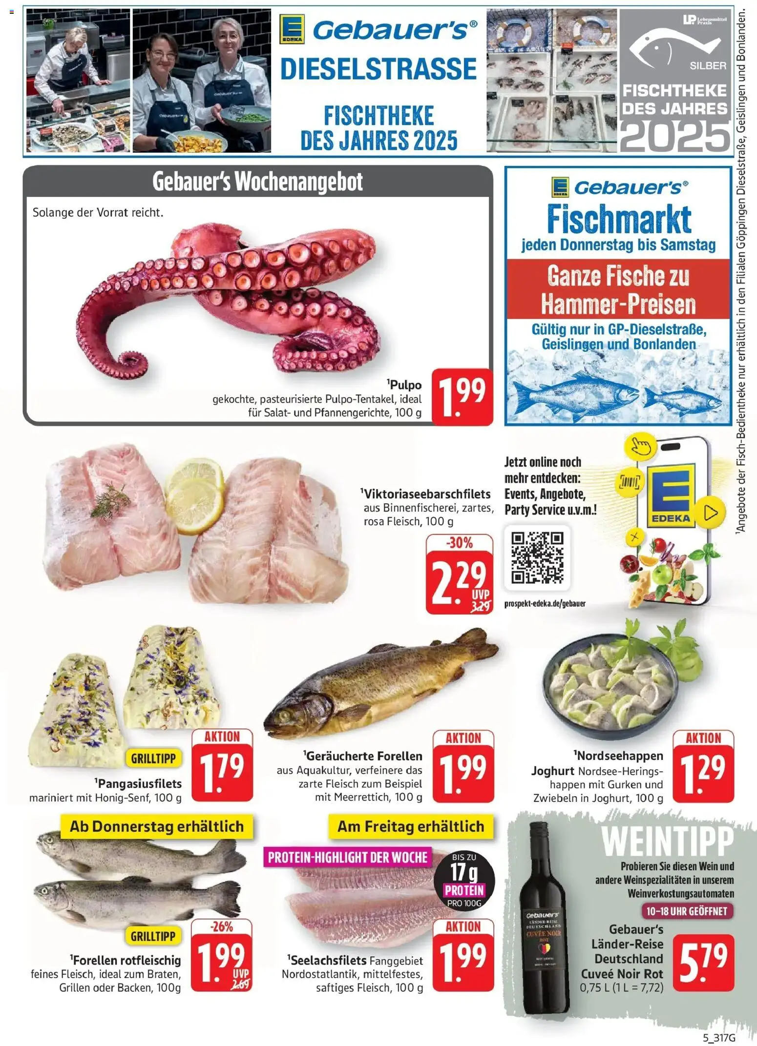 Edeka Prospekt Filderstadt-Bonlanden (ab 24.08.2026) » Angebote Online | Seite: 5 | Produkte: Wein, Fleisch, Gurken, Salat
