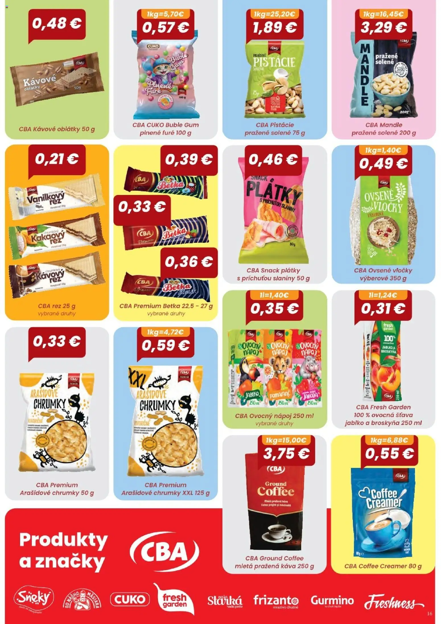 Nové Sintra akcie – leták je platný od 01.10.2026 | Strana: 16 | Produkty: Káva, Nápoje, Oblátky, Pistácie