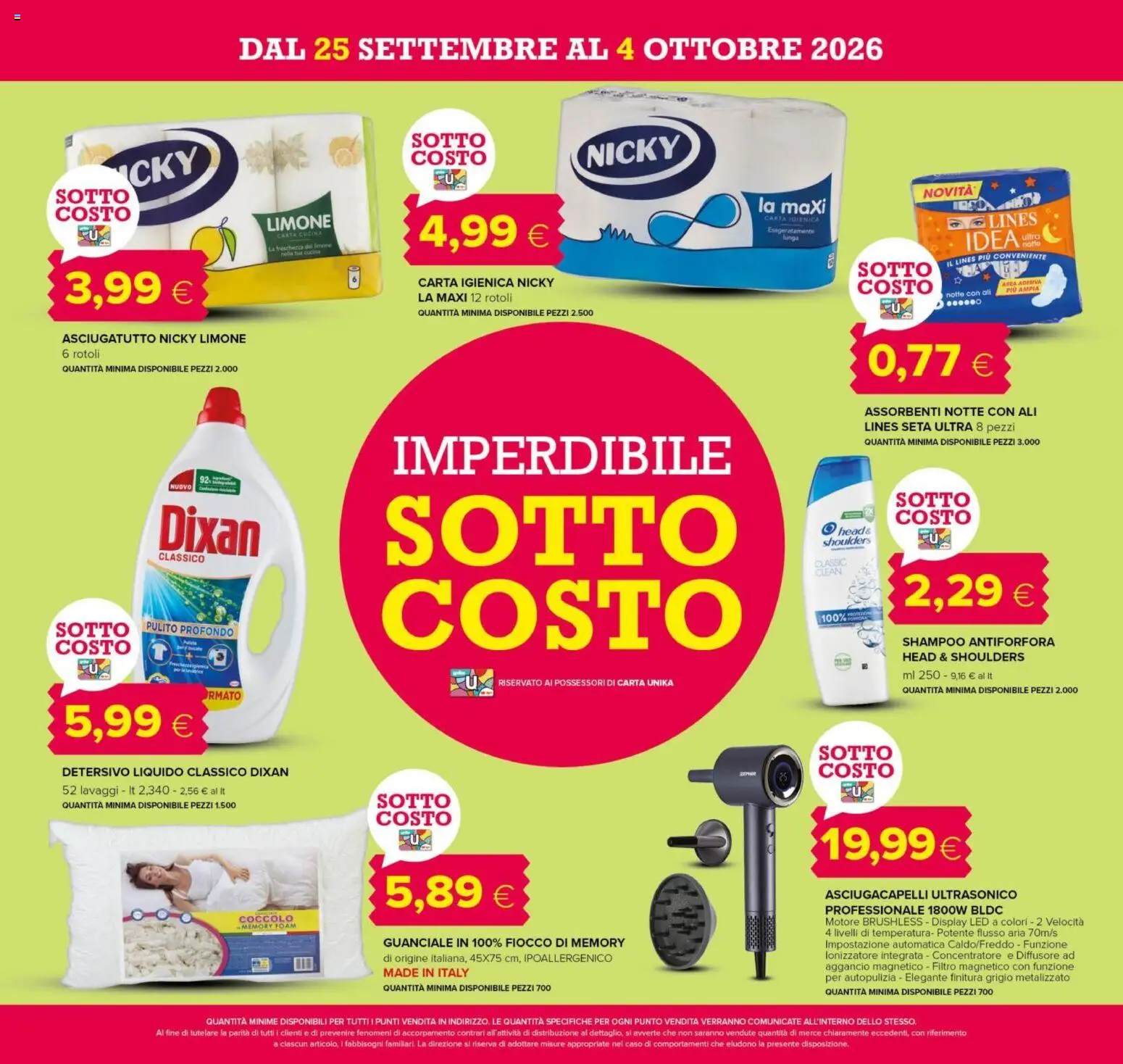 Volantino Tigre del 25/09/2026 | Pagina: 4 | Prodotti: Shampoo, Carta igienica, Shampoo antiforfora, Asciugatutto