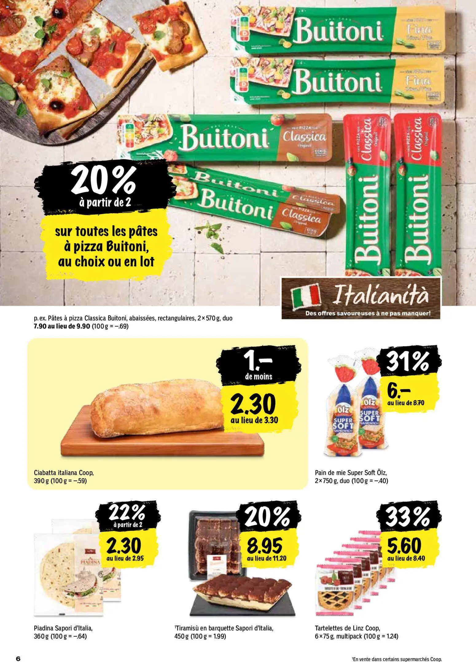Coop aktionen FR – gültig ab 20.08.2026 | Seite: 6 | Produkte: Pizza