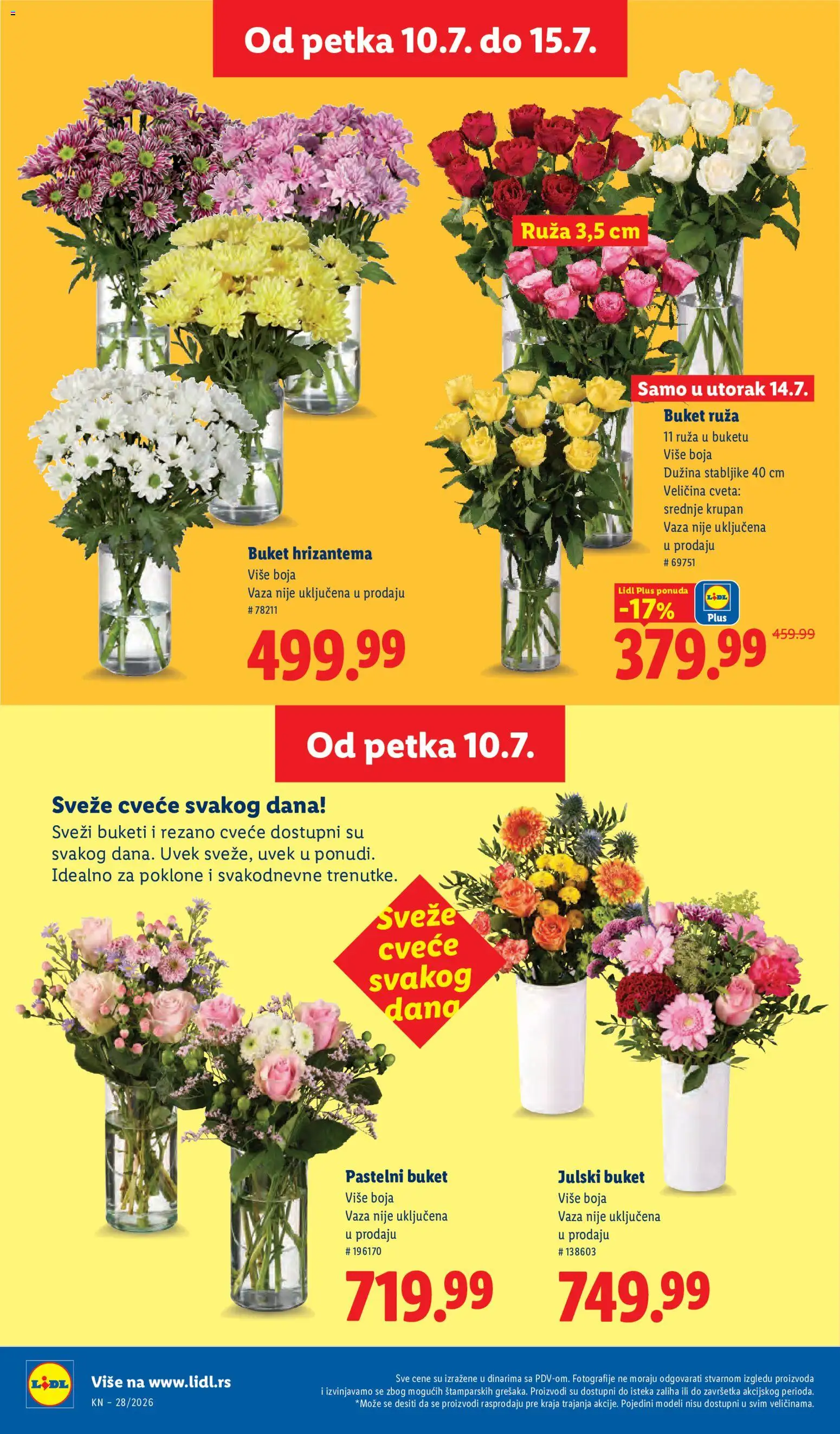 Lidl katalog - važi od 09.07.2026 | Strana: 64 | Proizvode: Vaza, Hrizantema, Cvece