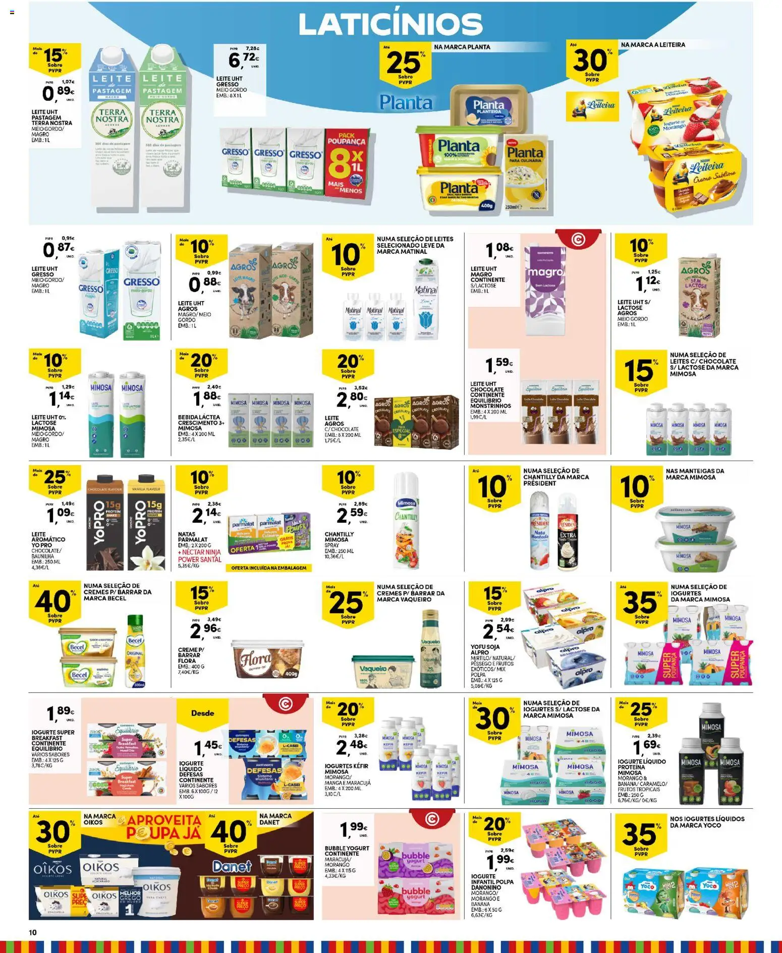 Continente Madeira │ válido de 21.04.2026 | Página: 10 | Produtos: Soja, Chantilly, Leite, Iogurte liquido