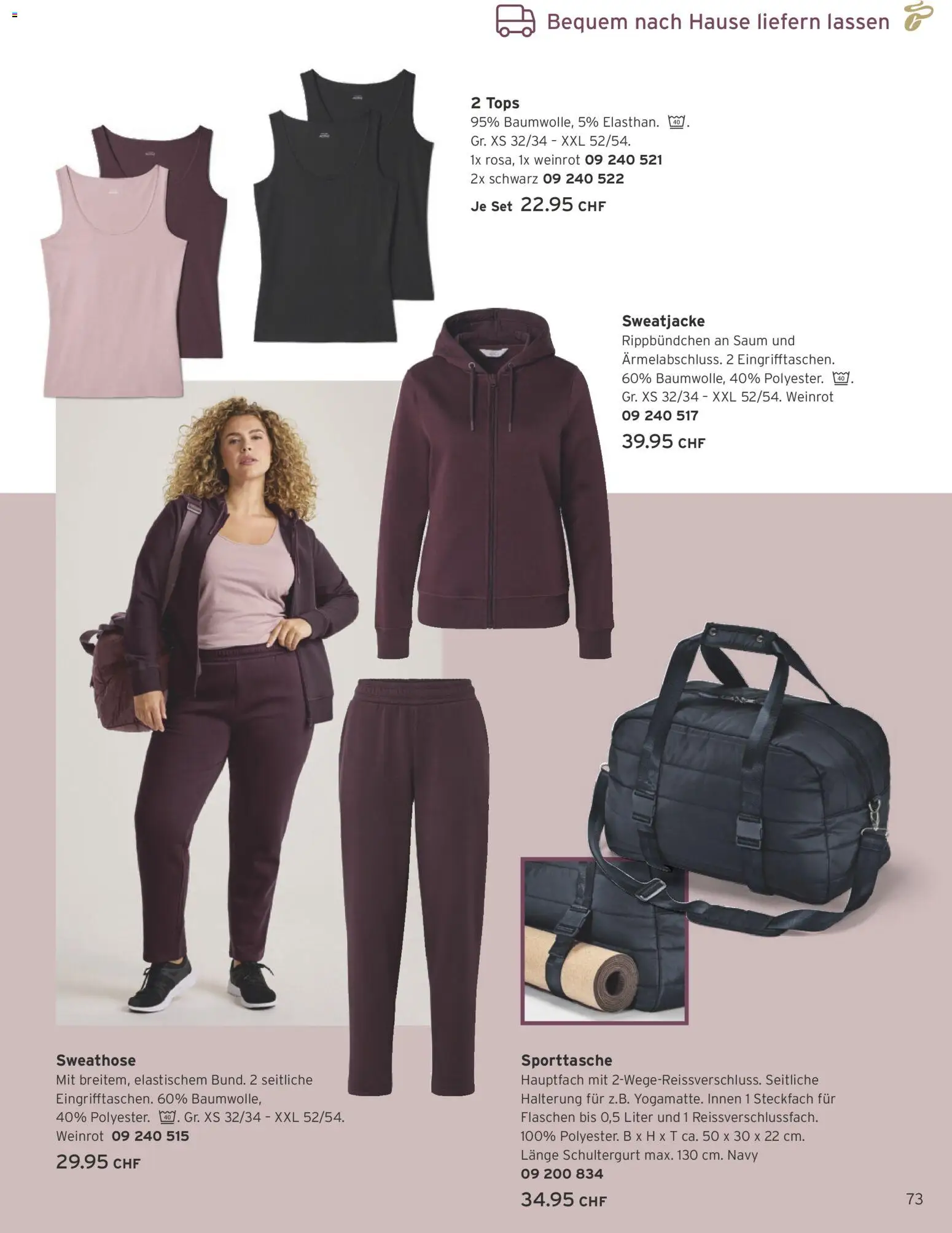 Tchibo aktionen – gültig ab 01.09.2026 | Seite: 73 | Produkte: Sweathose, Sweatjacke