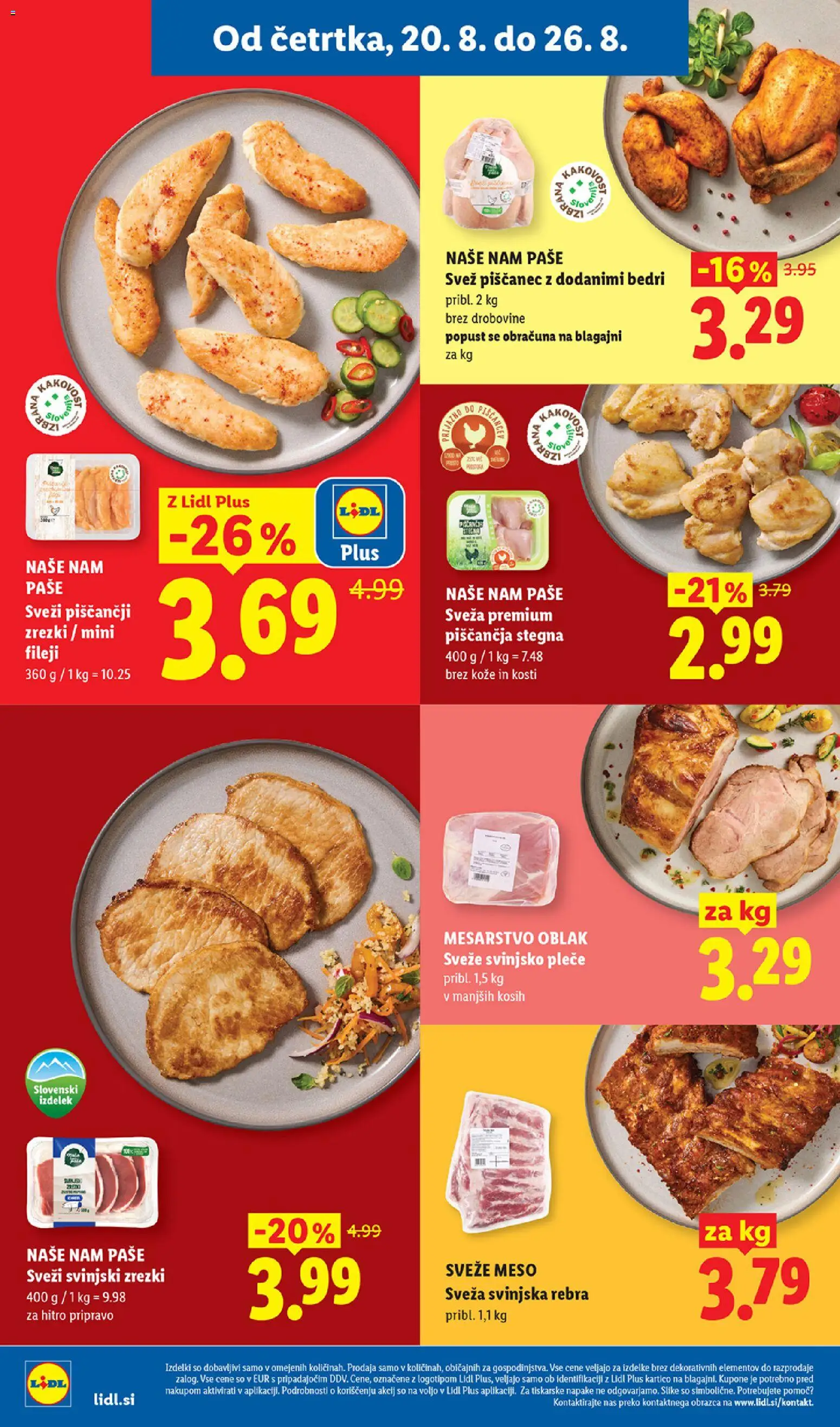 Novi Lidl katalog ponudbe – veljaven od 20.08.2026 | Stran: 2 | Izdelki: Zrezki