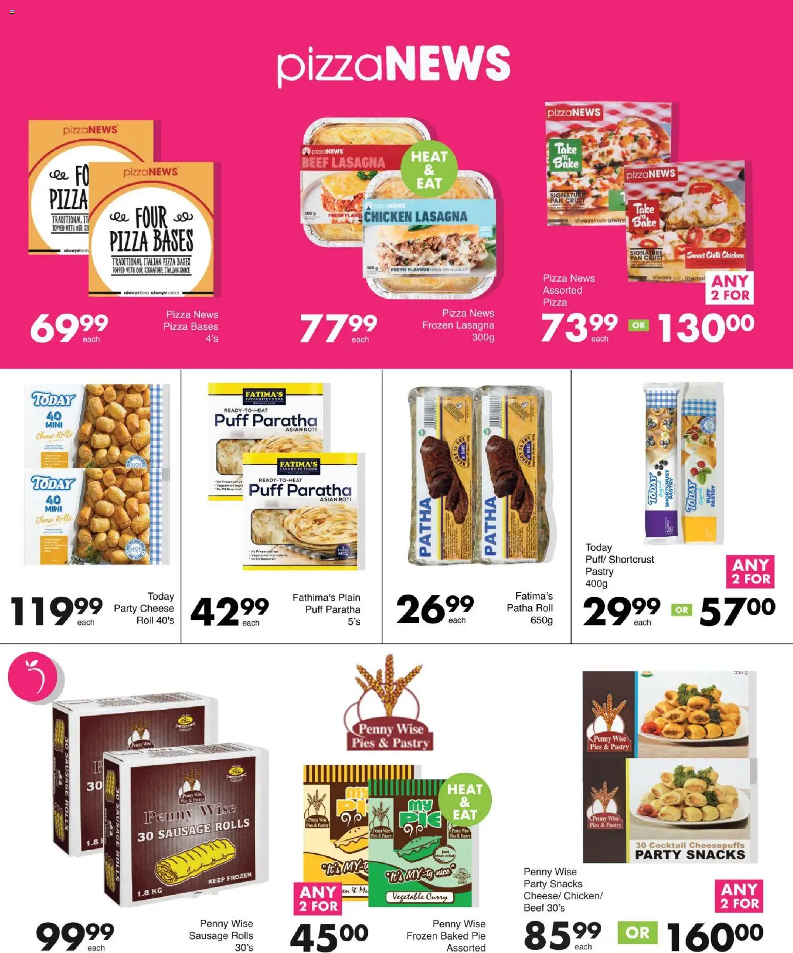 New Save catalogue – valid from 13/08/2026 | Page: 13 | Products: Pizza, Beef, Lasagna, Sausage