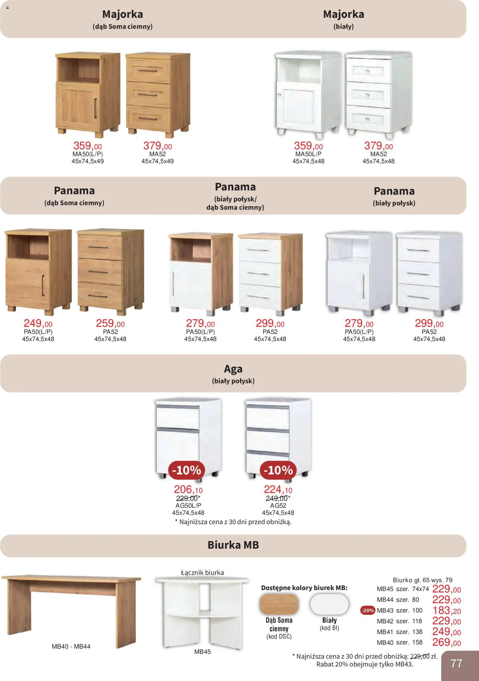 Bodzio Katalog od 01.10.2026 | Strona: 77 | Produkty: Biurko