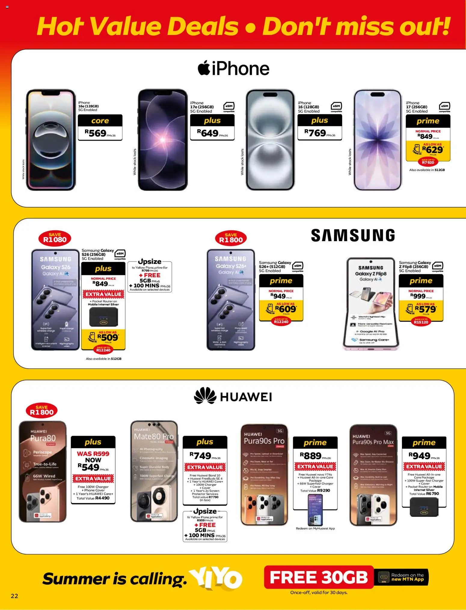 New MTN catalogue – valid from 07/10/2026 | Page: 22 | Products: Router, Phone, Box, Stock