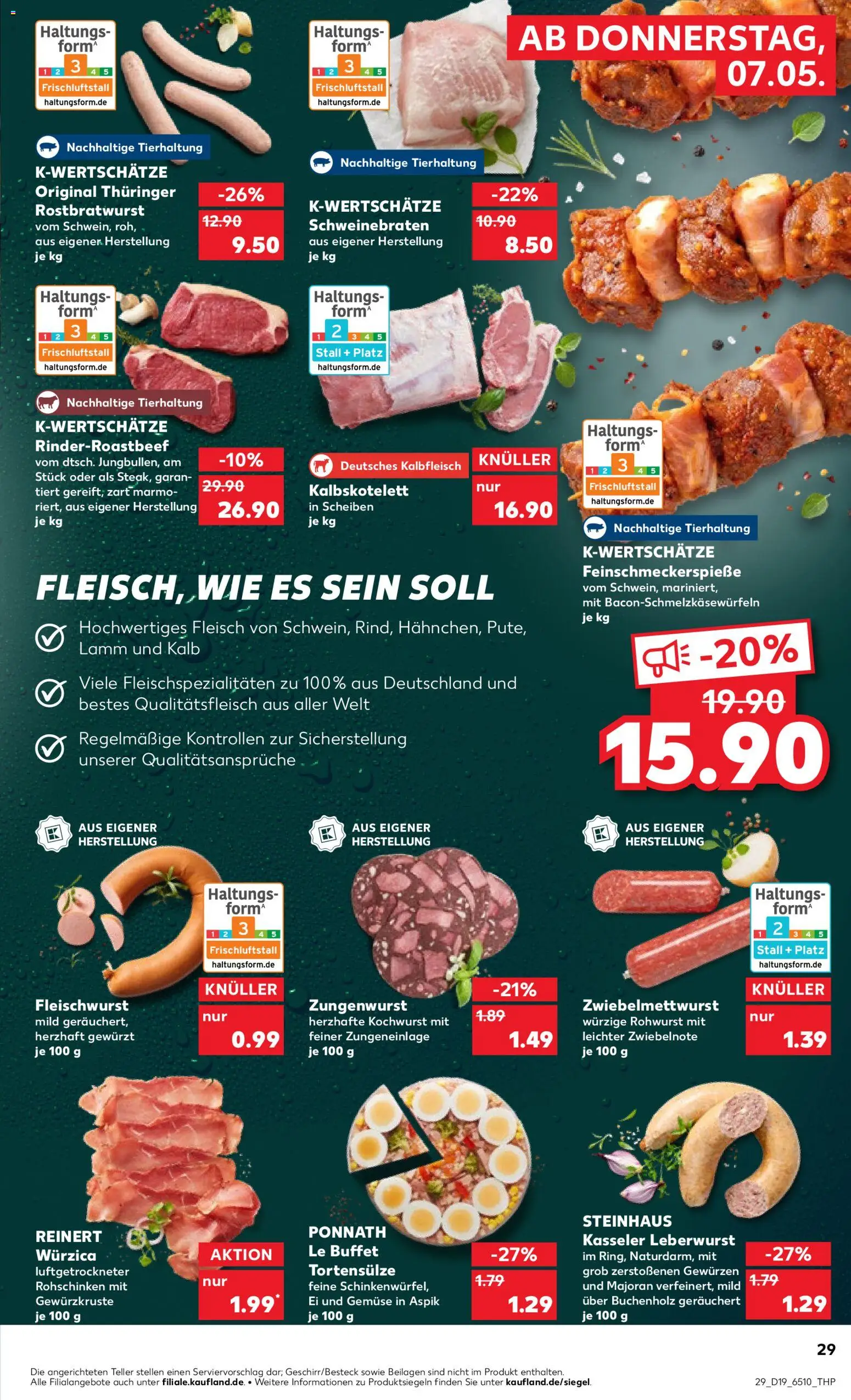 Kaufland Prospekt Köln	 – gültig ab 07.05.2026 | Seite: 29 | Produkte: Gemüse, Fleisch