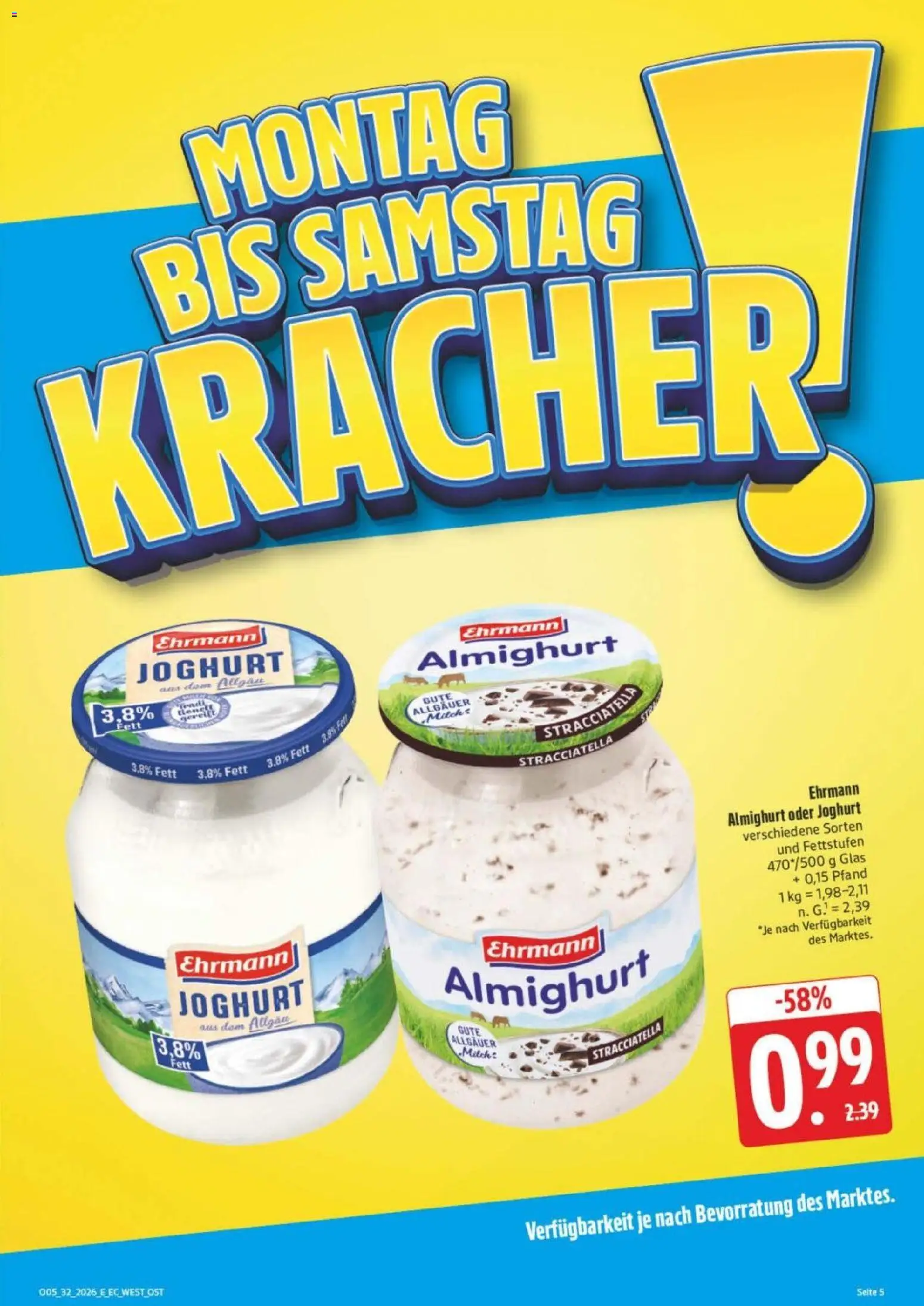 Edeka Prospekt Leipzig – gültig ab 03.08.2026 | Seite: 5 | Produkte: Ehrmann almighurt, Joghurt
