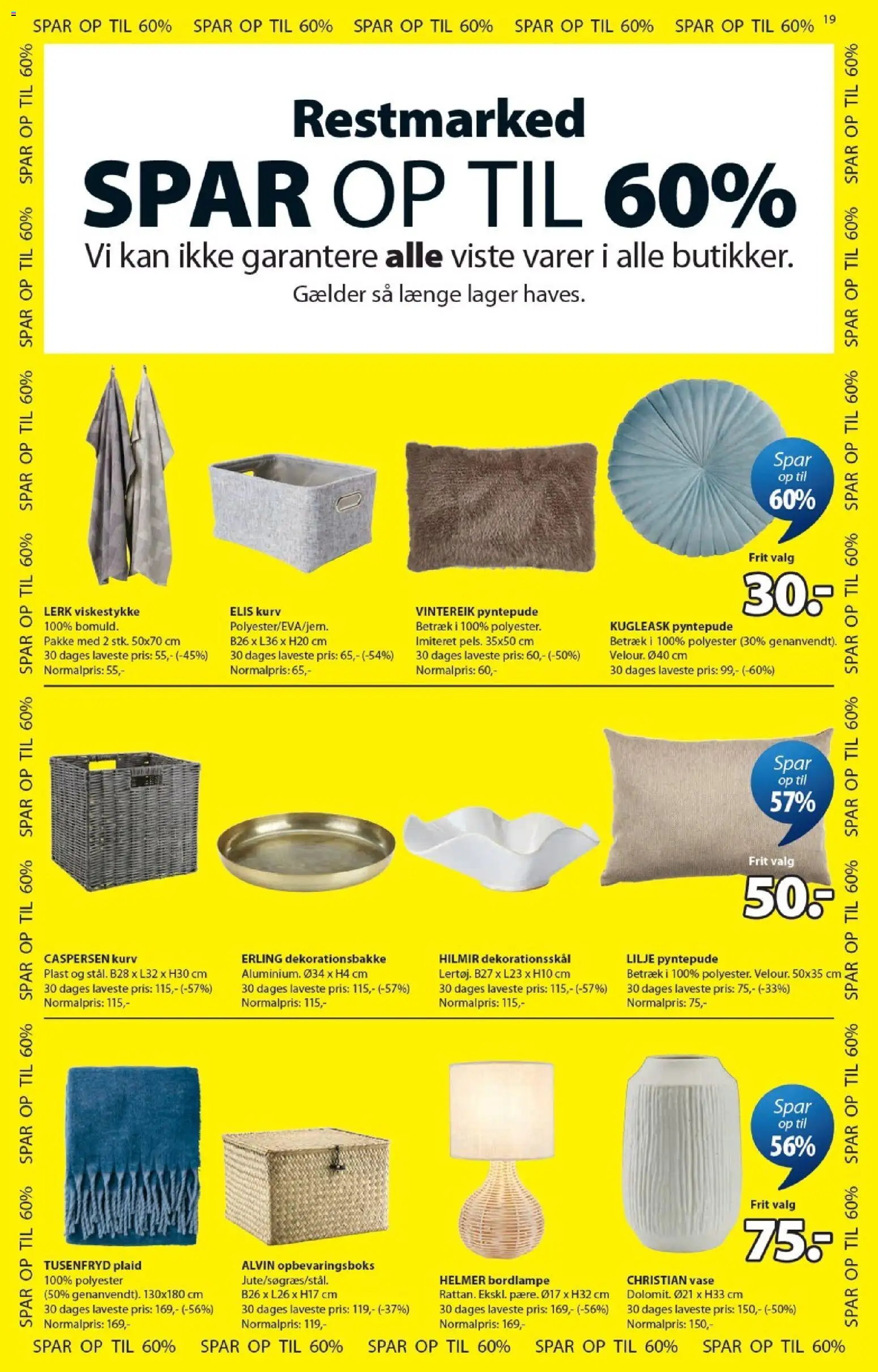 JYSK tilbudsavis – gyldig fra 29.05.2026 | Side: 19 | Produkter: Kurv, Vase
