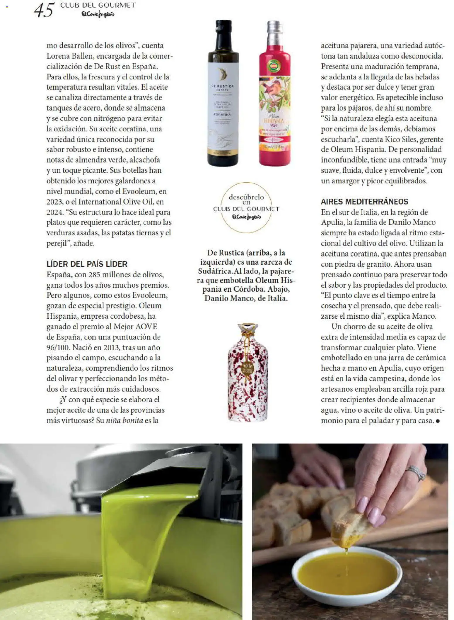 El Corte Inglés Gourmet Magazine │ válido desde el 01/10/2026 | Página: 45 | Productos: Verduras, Aceite, Vino, Patatas
