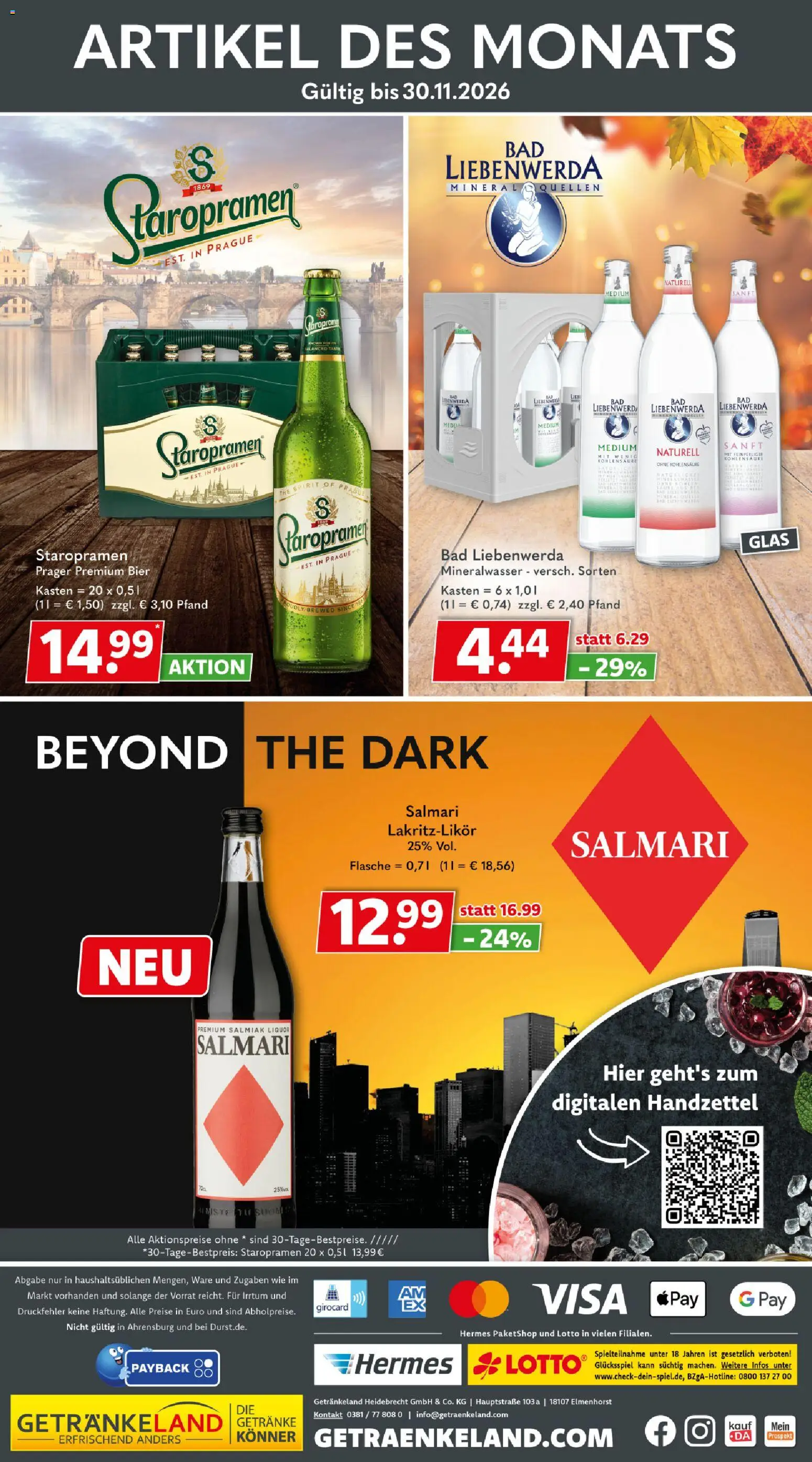 Getränkeland Prospekt – gültig ab 09.11.2026 | Seite: 8 | Produkte: Bier, Bad, Mineralwasser