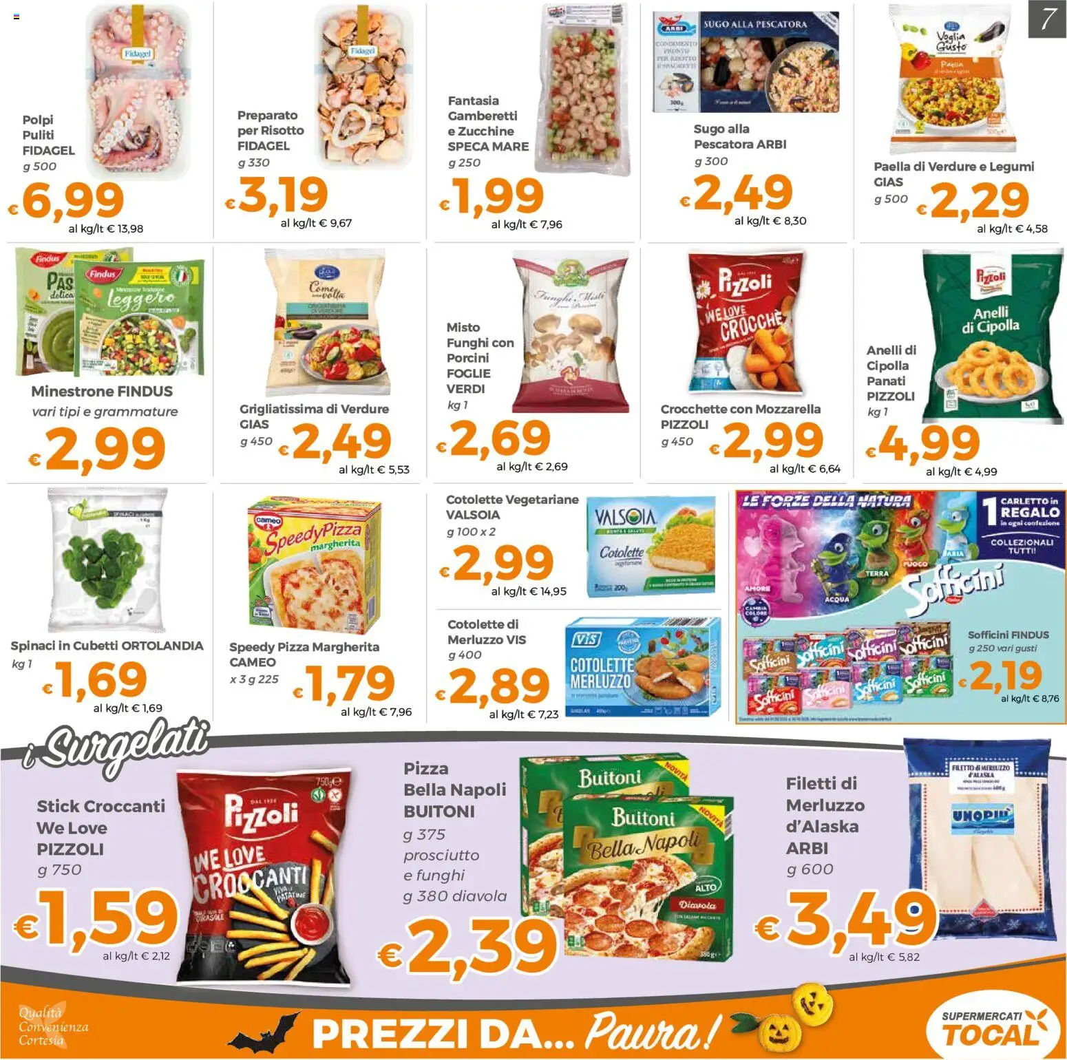 Volantino Tocal del 20/10/2026 | Pagina: 7 | Prodotti: Verdure, Cipolla, Funghi, Crocchette
