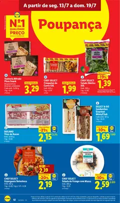 Pré-visualização Trattoria Alfredo Pizza Snack, Disponível em diversas variedades Cada emb. 3x120 g 1 kg = 9.14 nº168367 válido de 13/07/2026 | Página: 10