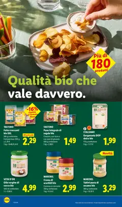 Anteprima del volantino TASTINO Pane integrale di segale bio, Classico, con farro o con semi di girasole 500 g confezione valido a partire dal 08/10/2026 | Pagina: 16
