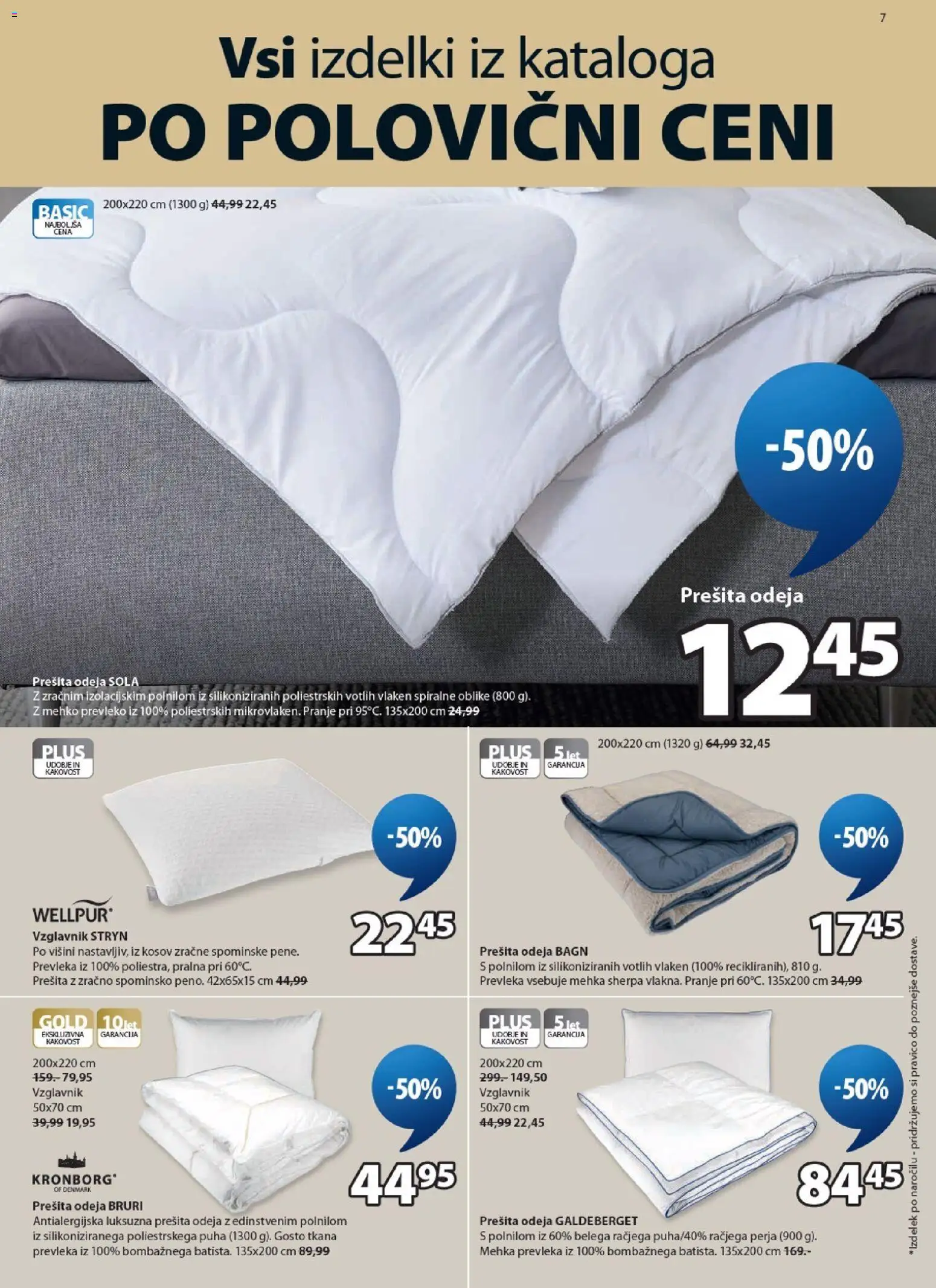 Novi JYSK katalog ponudbe – veljaven od 05.08.2026 | Stran: 7 | Izdelki: Prešita odeja, Vzglavnik, Prevleka, Odeja
