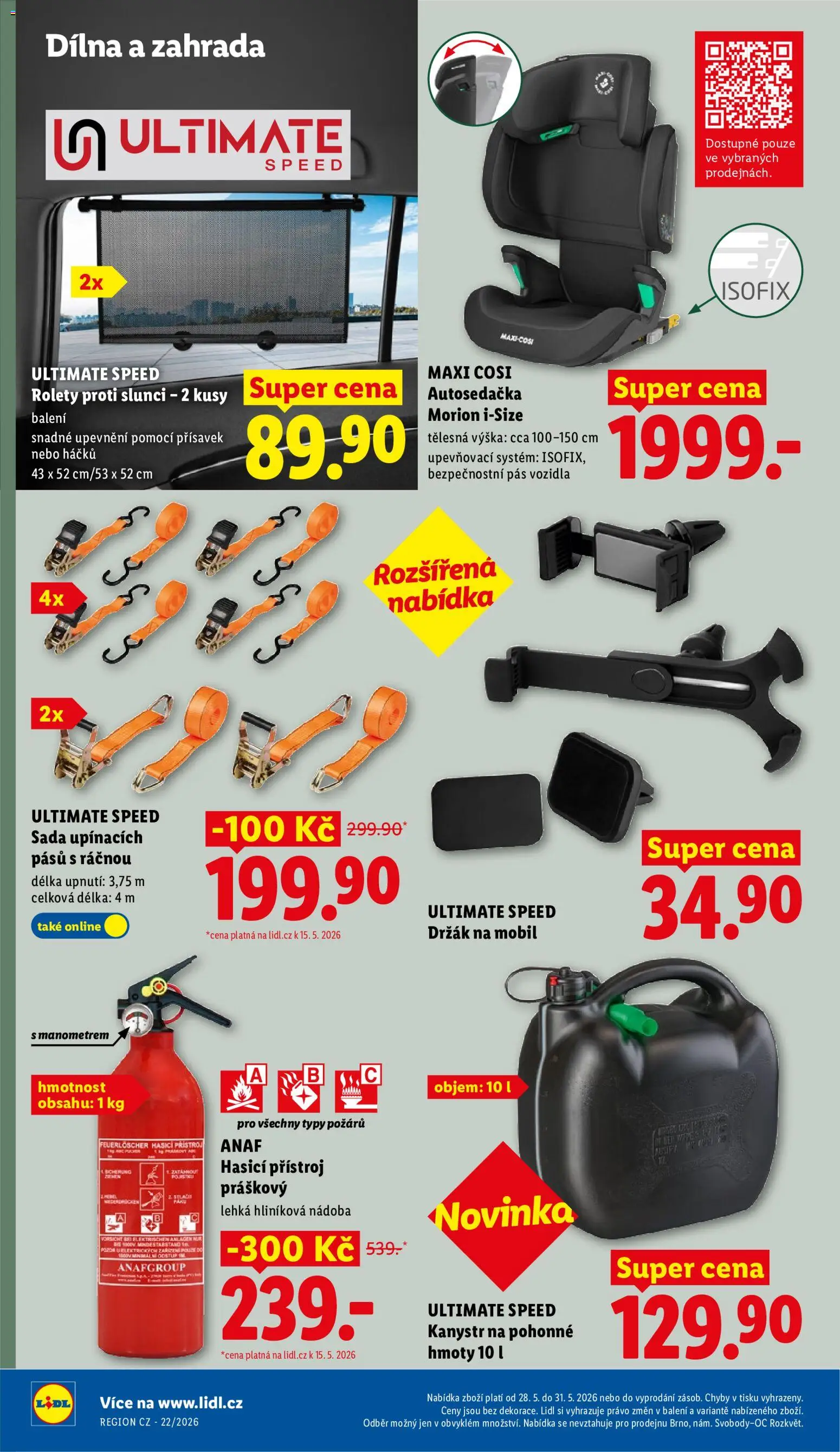 Lidl leták od 28.05.2026 | Strana: 34 | Produkty: Rolety, Zahrada, Držák na mobil, Kanystr