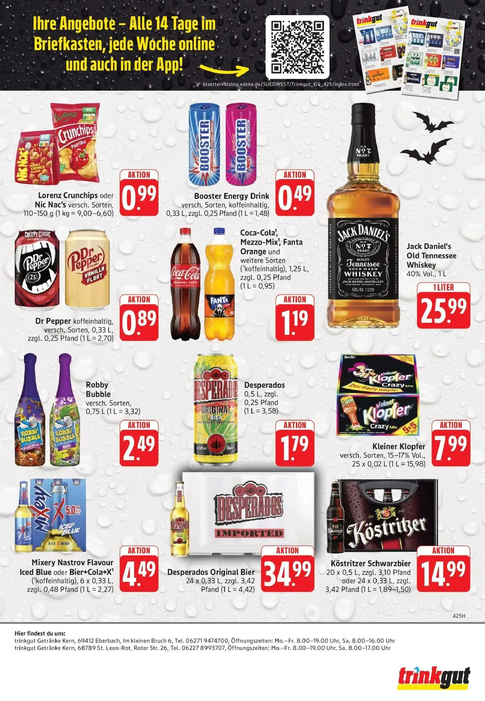 Trinkgut Prospekt Eberbach (ab 26.10.2026) » Angebote online | Seite: 6 | Produkte: Cola, Energy, Whiskey, Uhr