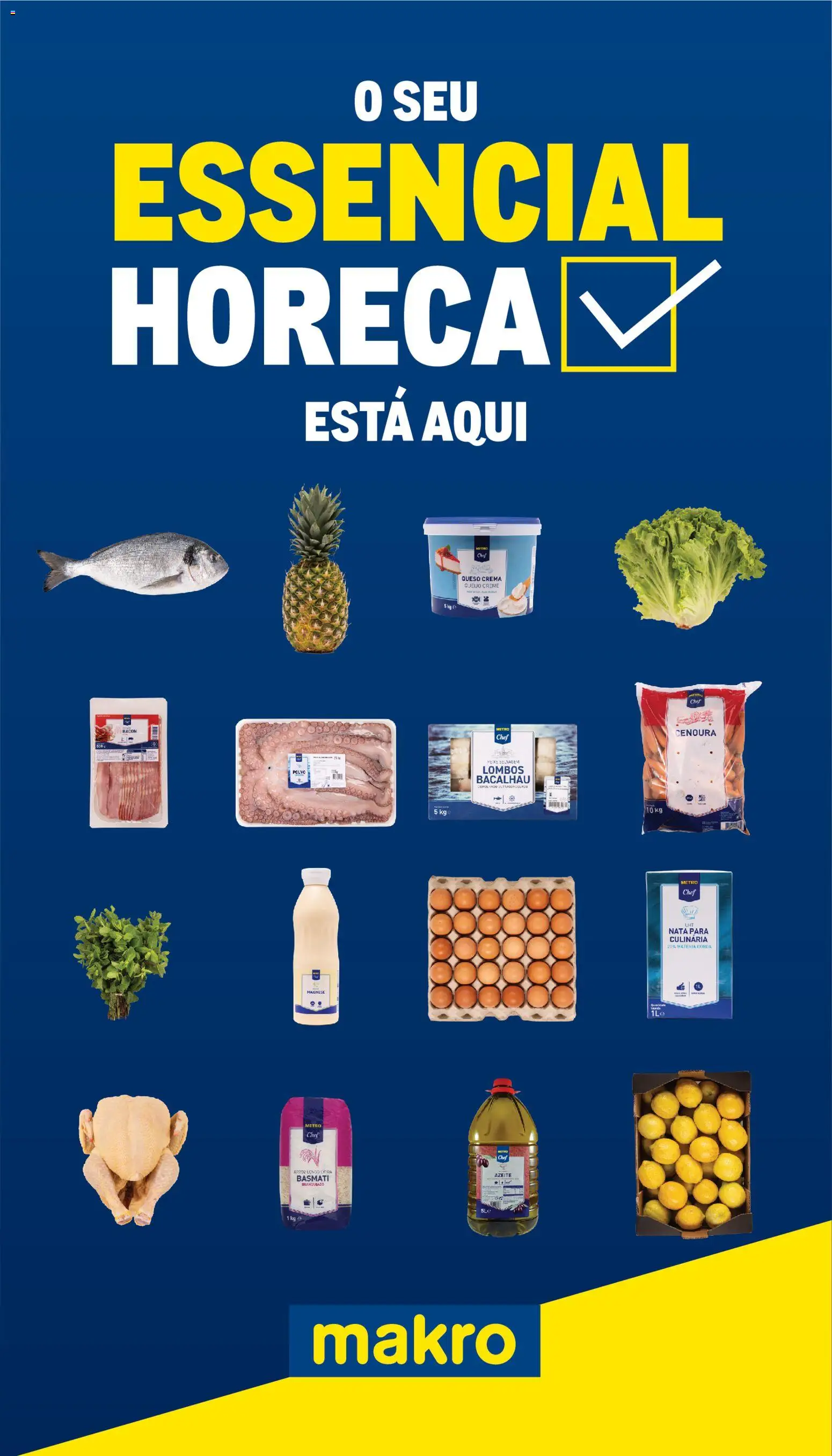 Makro Guia Essenciais │ válido de 12/10/2026 | Página: 1 | Produtos: Azeite, Queijo, Arroz, Peixe